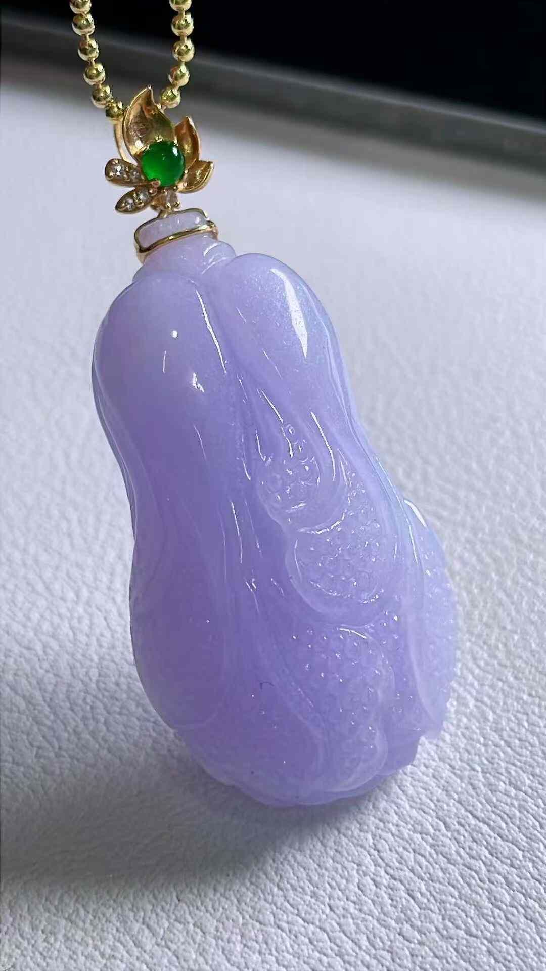 翡翠冰紫白菜,天然翡翠A玉, 緬甸玉, Jade, Jadeite