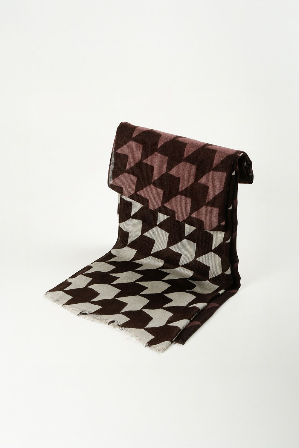 義大利千鳥格雙色披肩