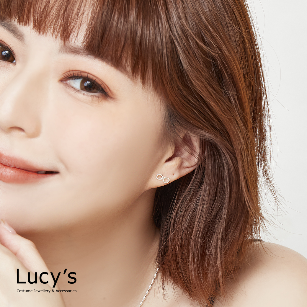 925純銀〔輕銀系列〕無限 耳環 (126477)