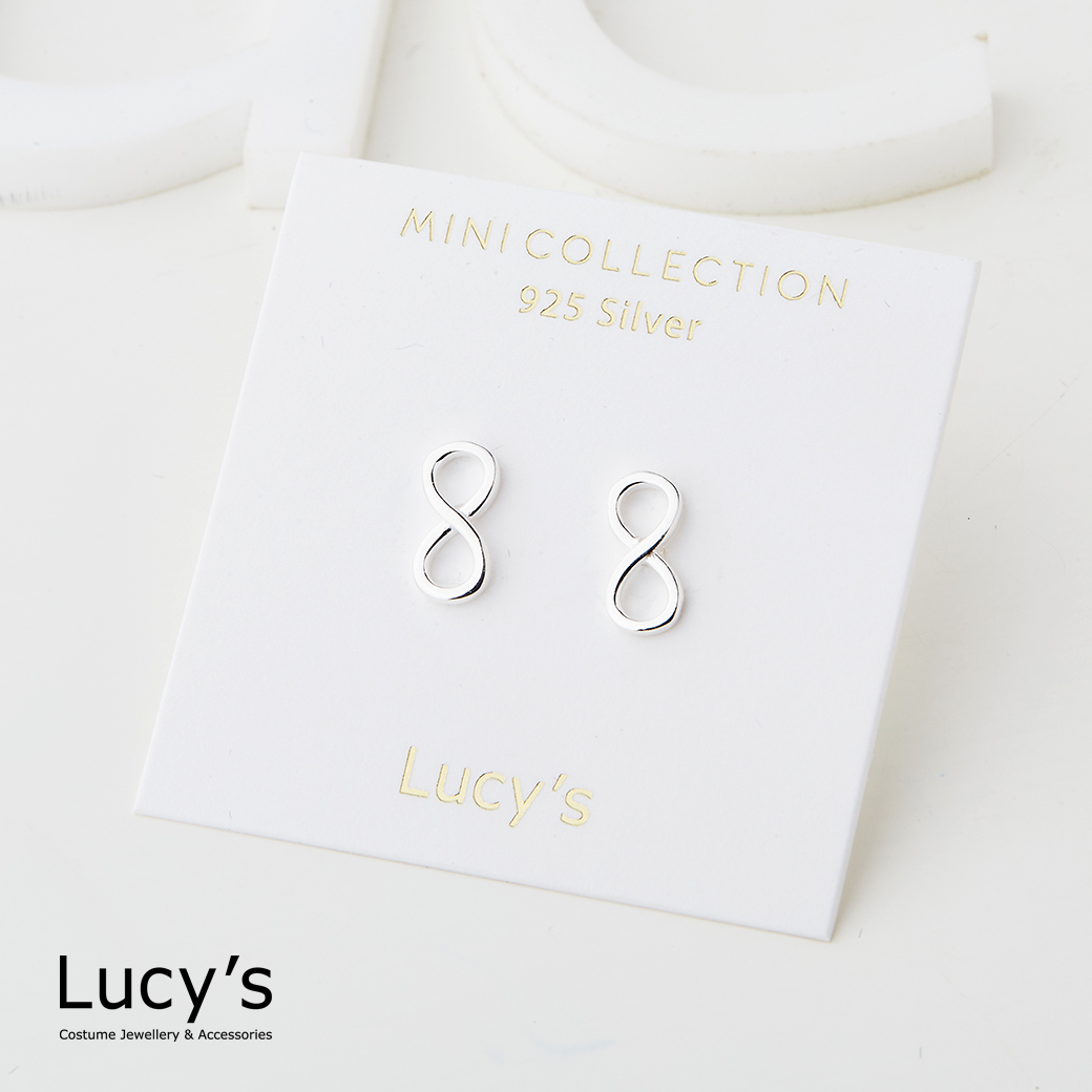 925純銀〔輕銀系列〕無限 耳環 (126477)