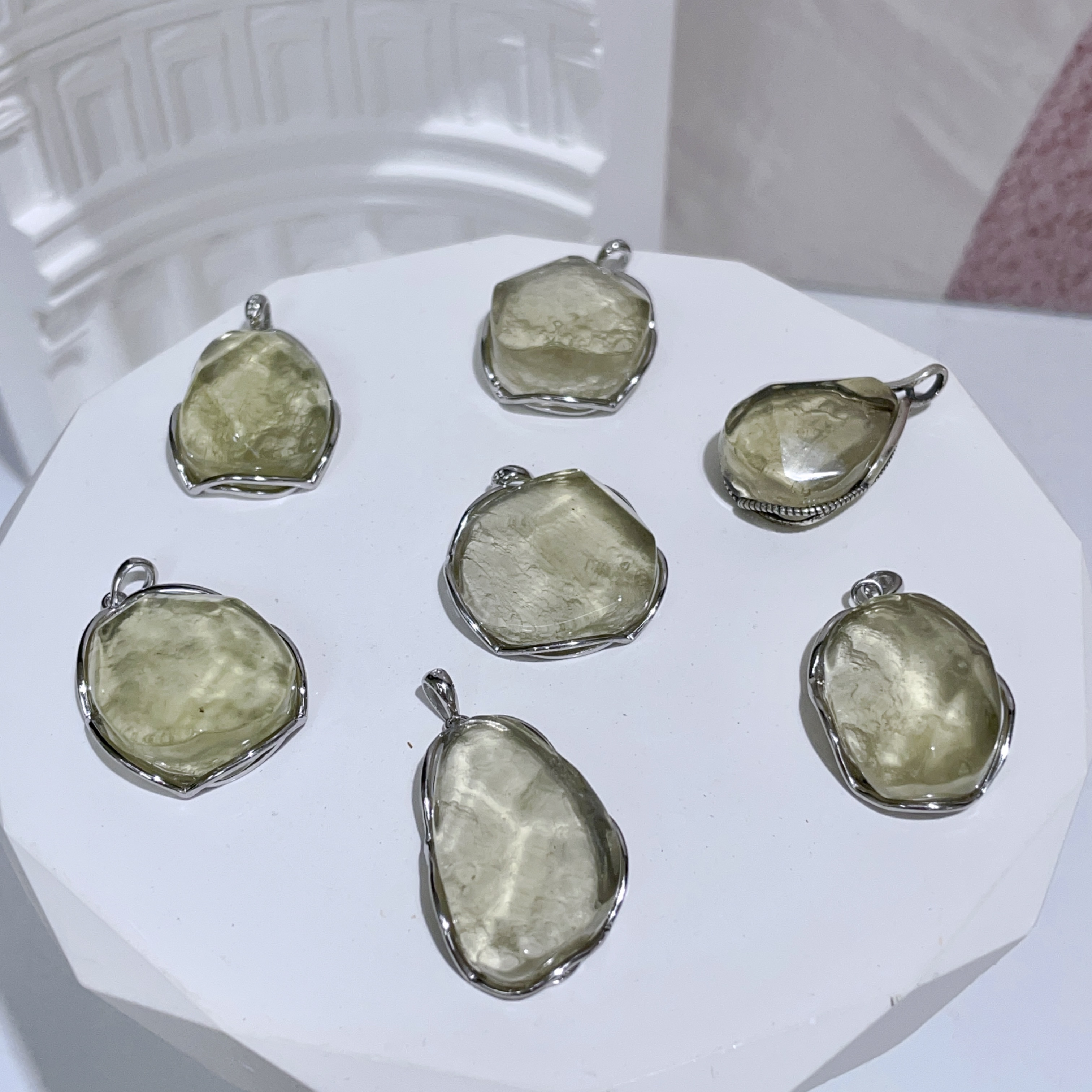 純銀利比亞黃金隕石吊墜