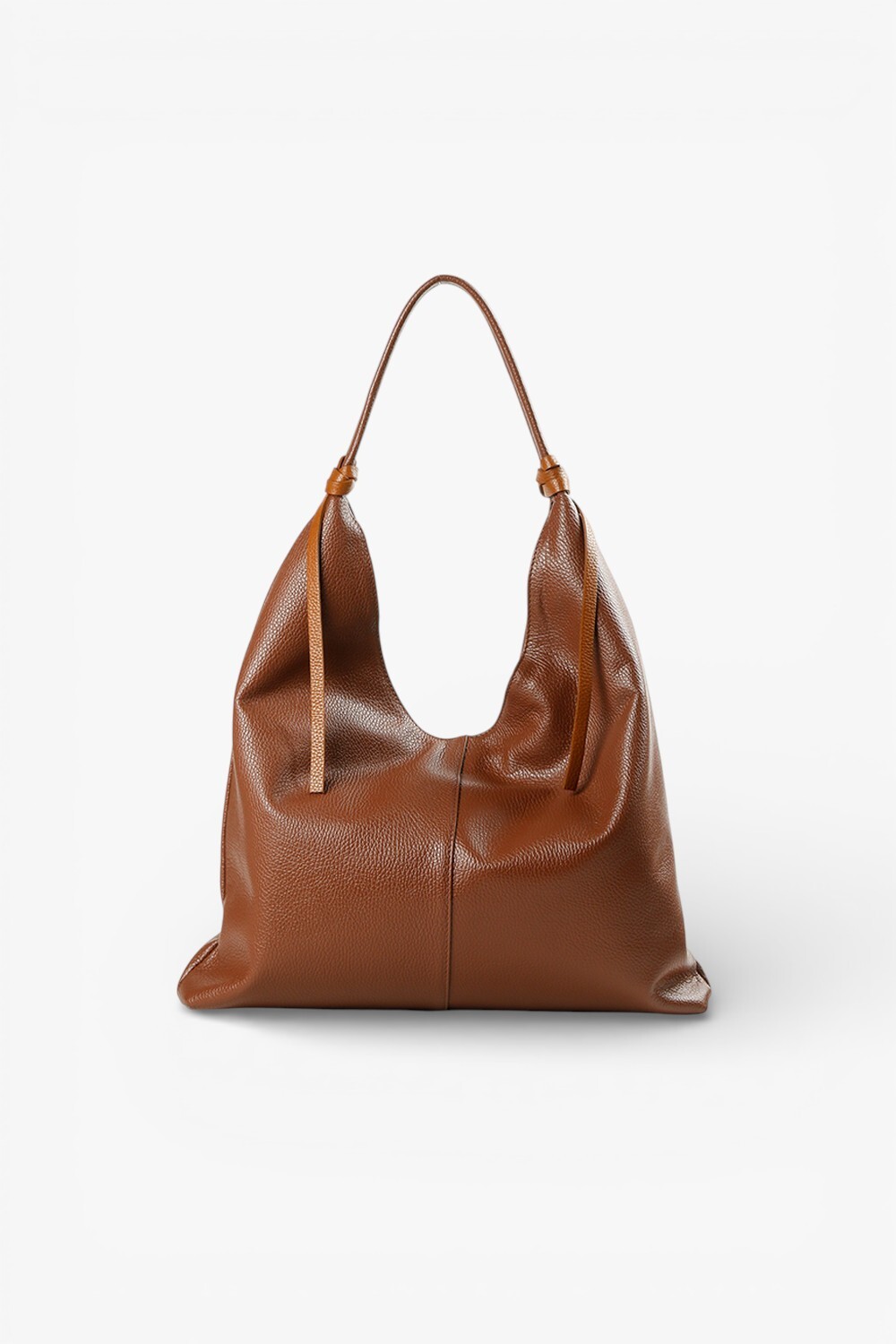 Elisa 義大利真皮肩背托特包 淺咖