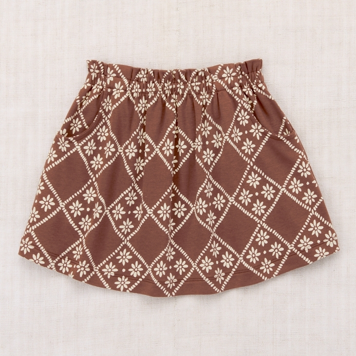 Misha & Puff 菱格花紋短裙 Sadie Skirt  - Cola Flora Tierra