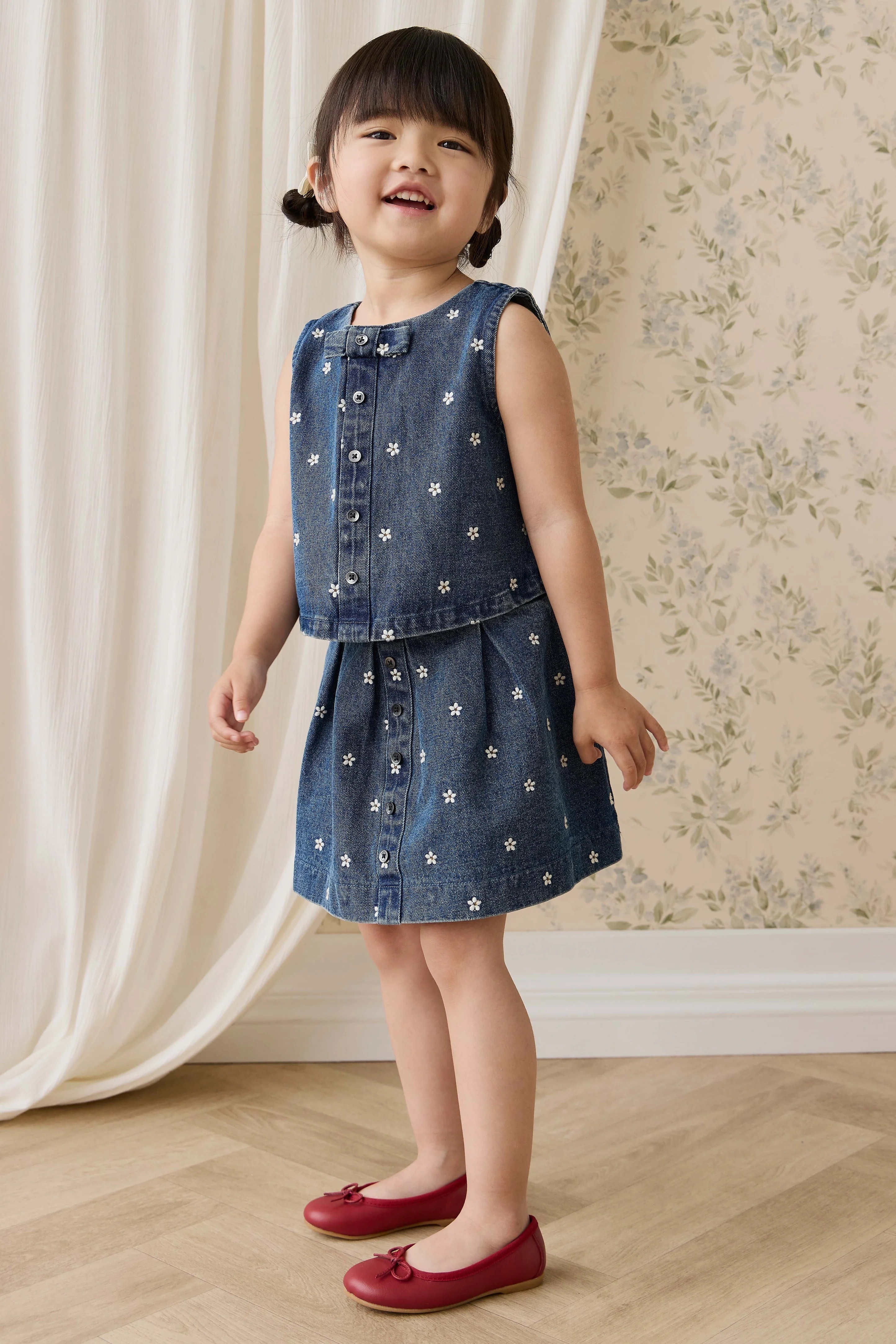 【預購】JAMIE KAY -Etta Skirt（Josie Floral Denim）