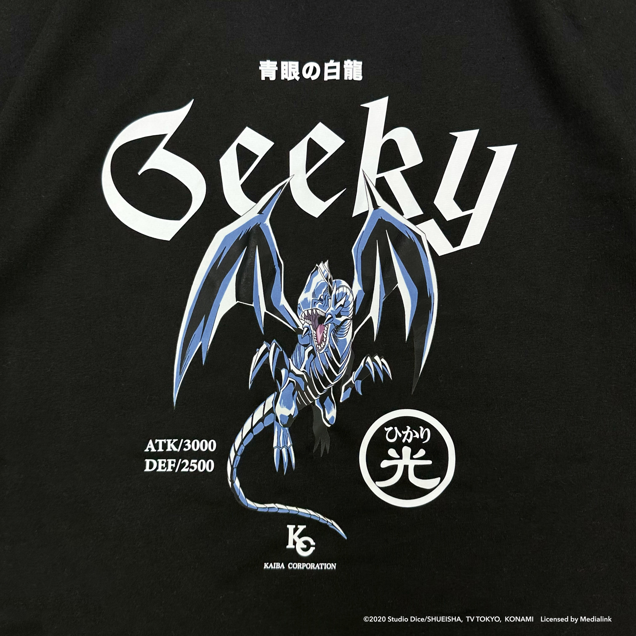 GEEKY x 遊戲王青眼白龍短T-黑