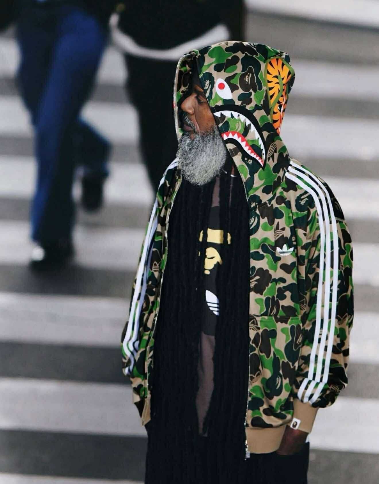 BAPE X adidas Relaxed Fit shark zip KF4916