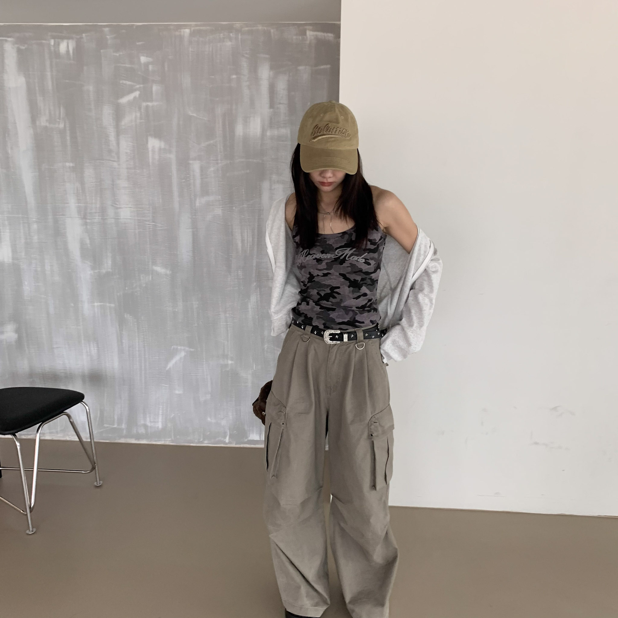 ISA_熱辣killer 美式街頭迷彩字母工字背心_61052