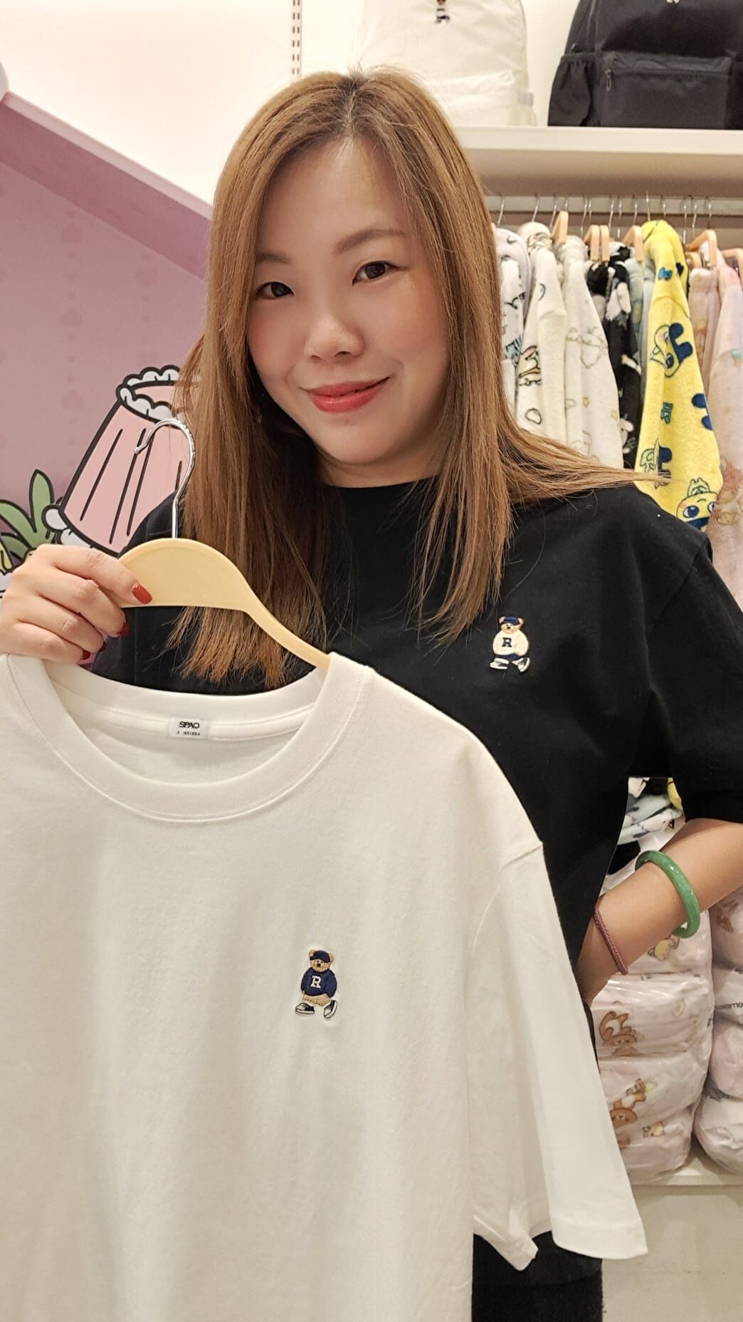 韓國代購 SPAO 經典小熊短袖兩件套