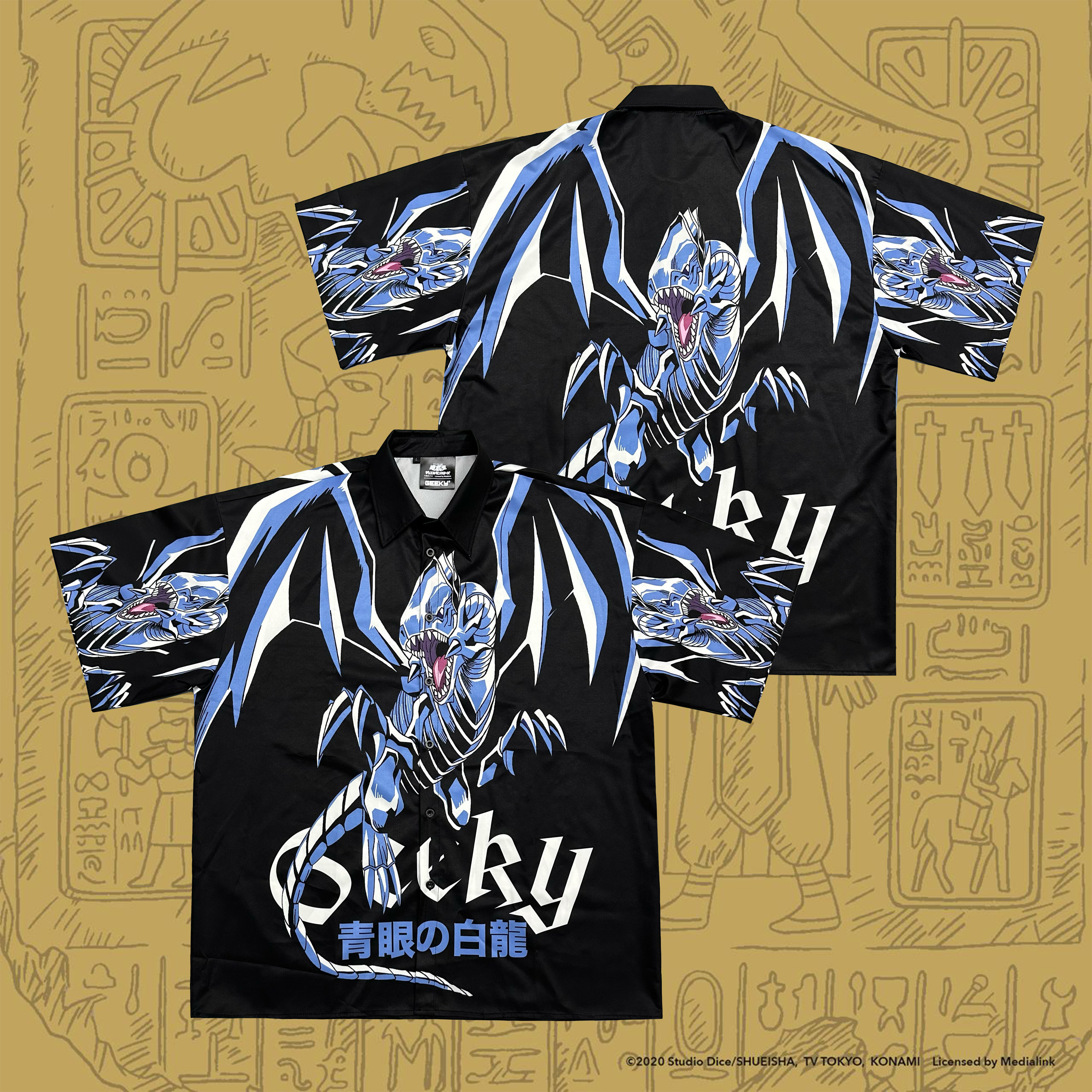 GEEKY x 遊戲王青眼白龍短袖襯衫