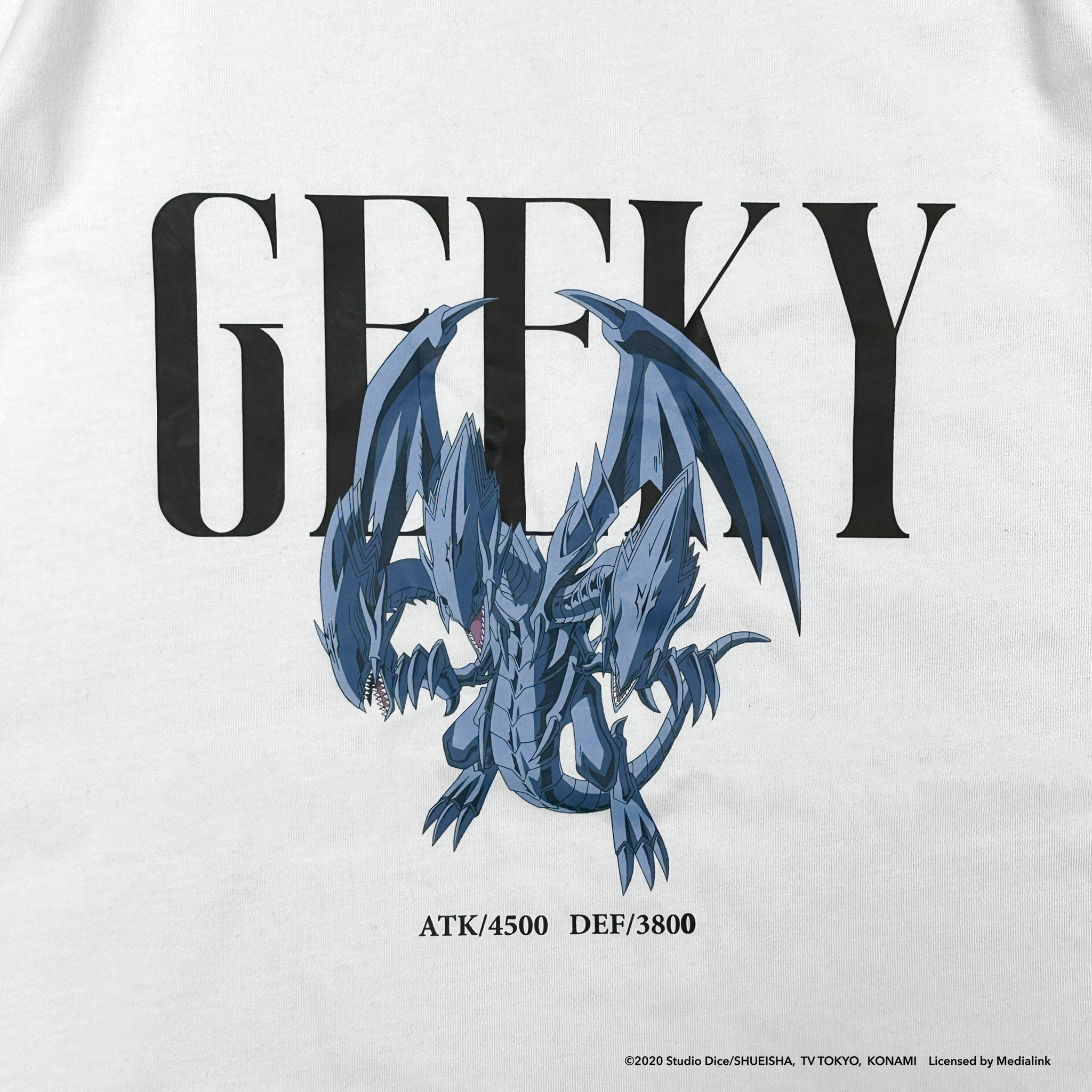 GEEKY x 遊戲王青眼究極龍短T-白
