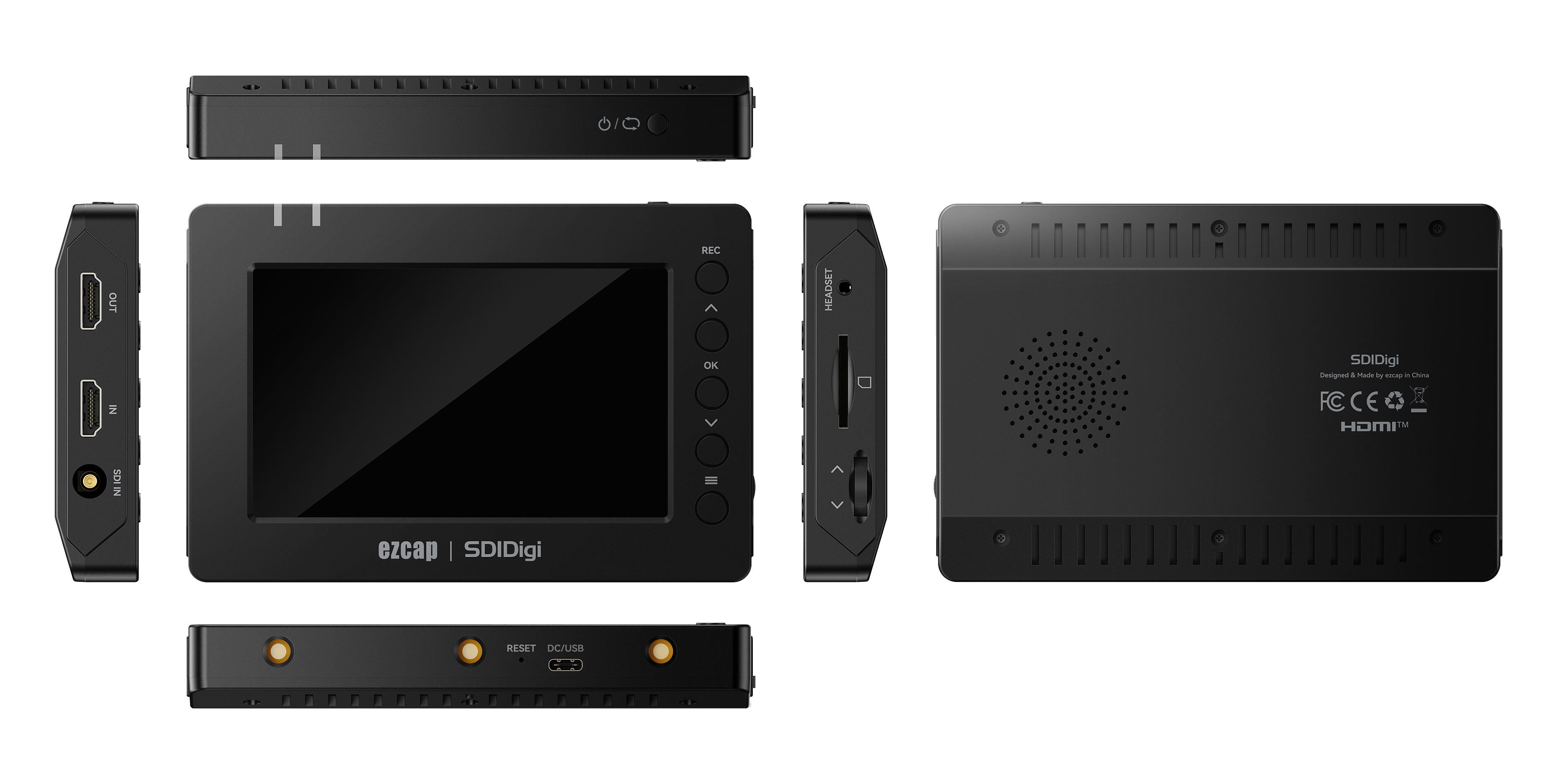 EZCAP EZP279 HDDigi FHD 1080 5吋 HDMI/SDI Minotor 錄影機