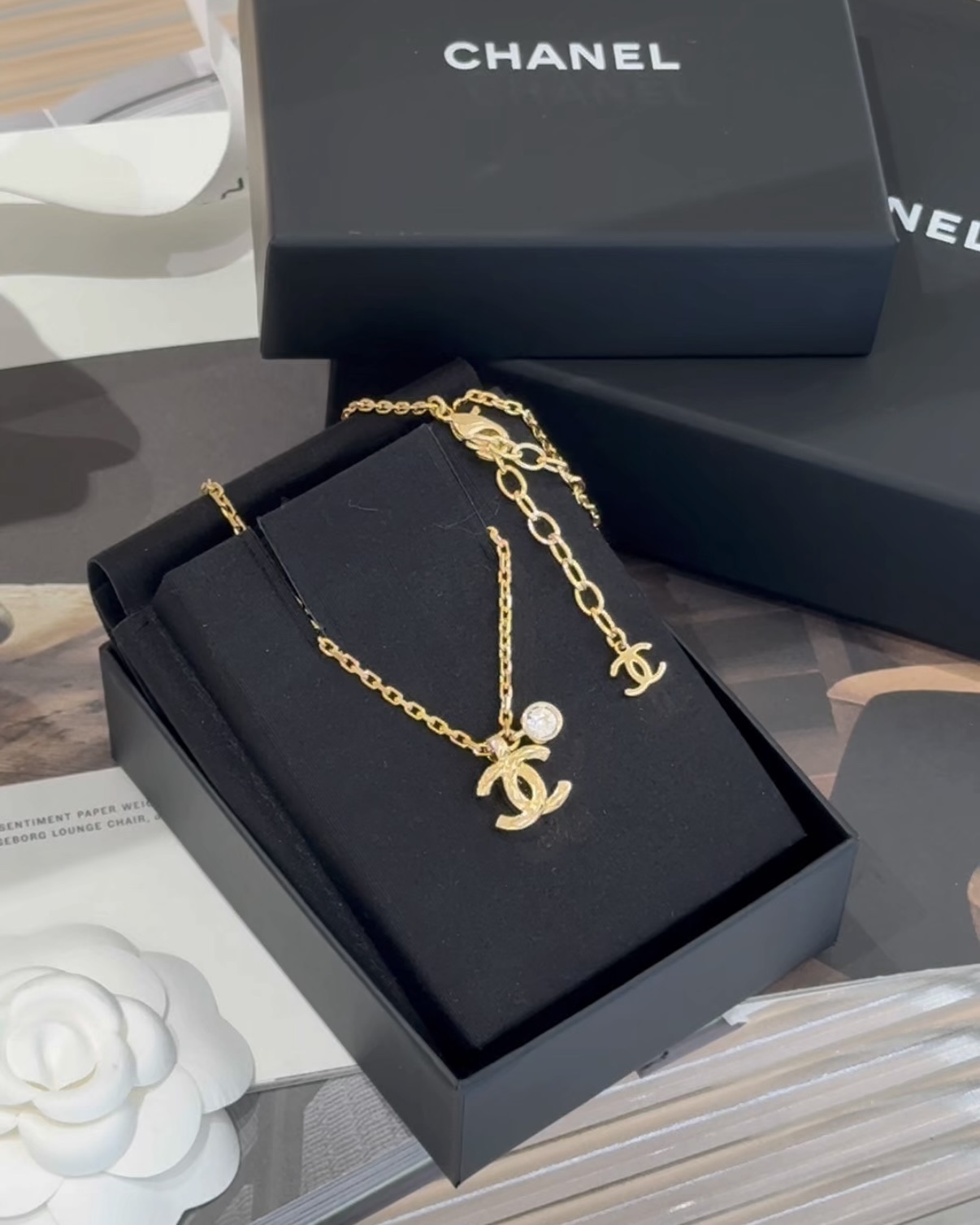 CHANEL｜26P LOGO 鑽金項鍊