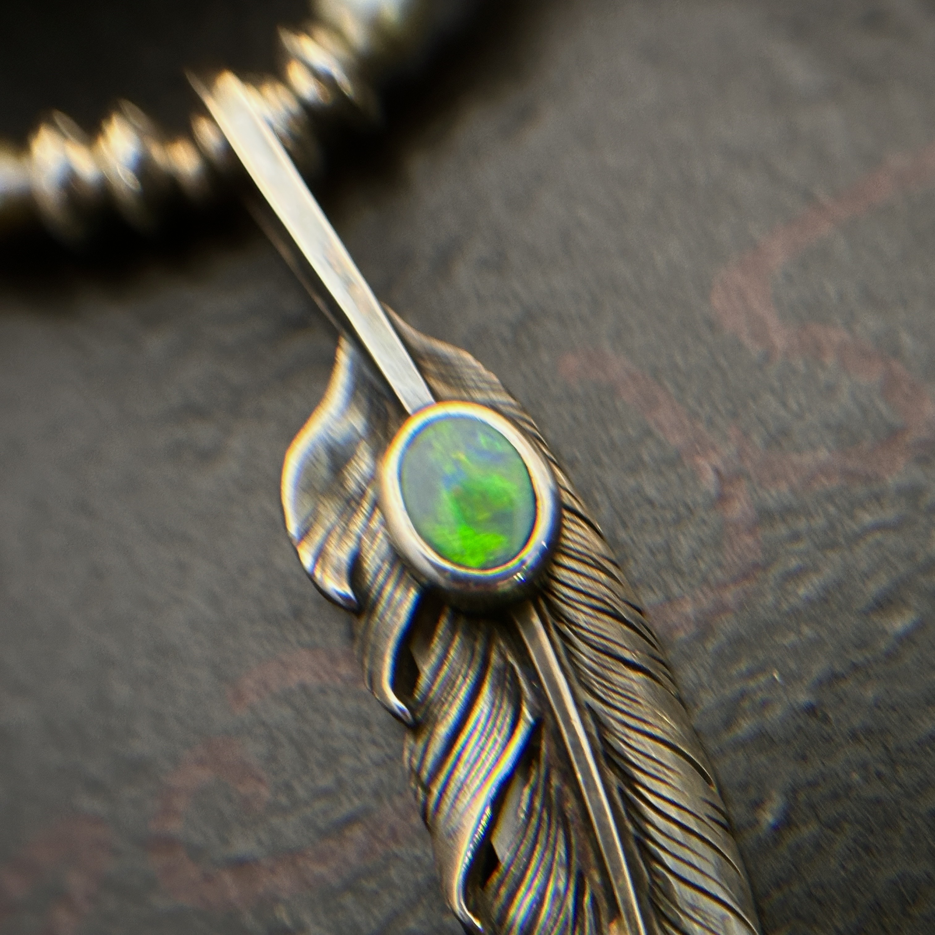 18K鎏金硫化羽毛