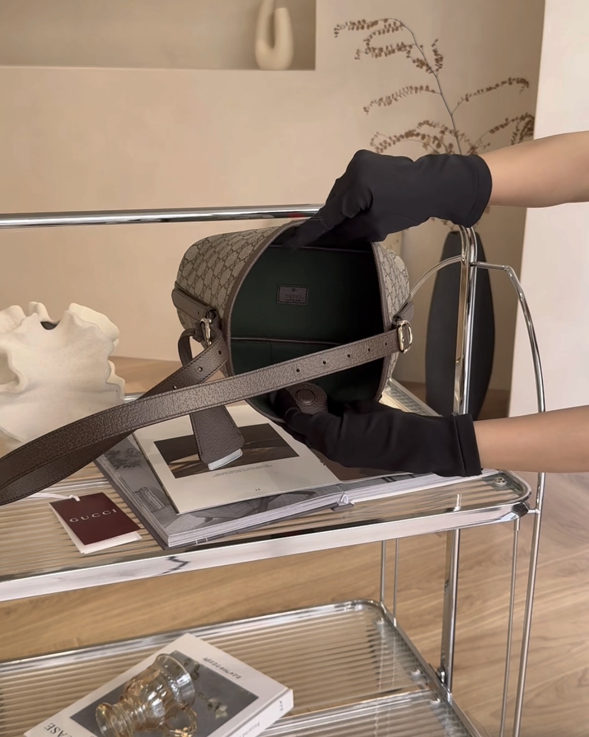 GUCCI｜OPHIDIA 小號肩背包 經典老花