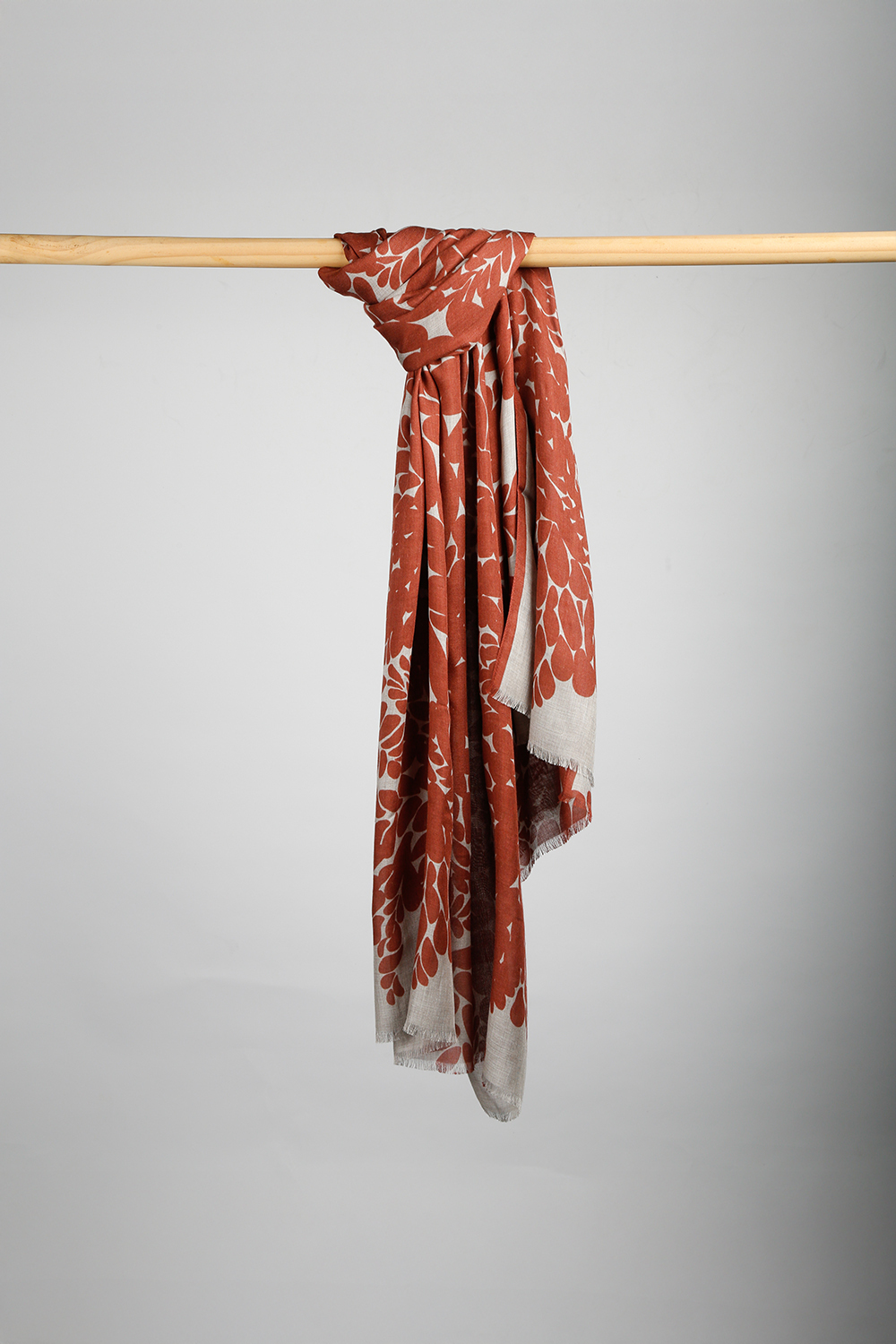 義大利水墨花紋披肩