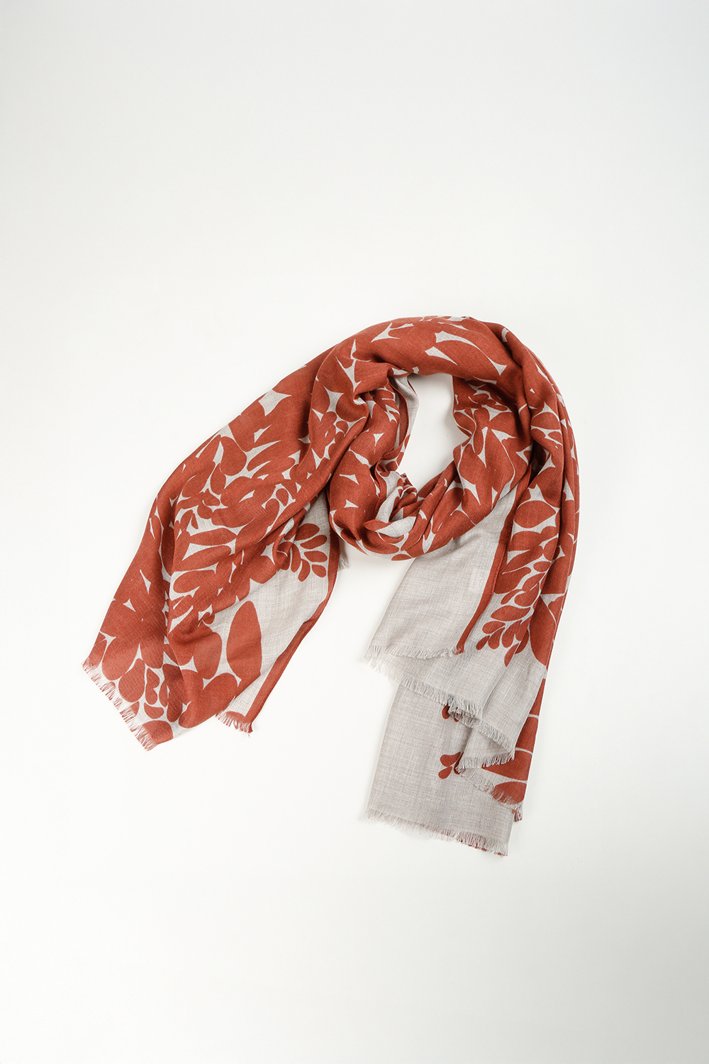 義大利水墨花紋披肩