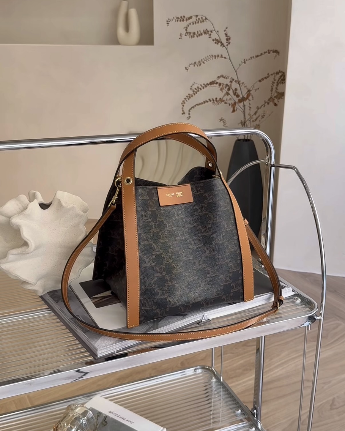 CELINE｜CUBE 小號菜籃子 深老花