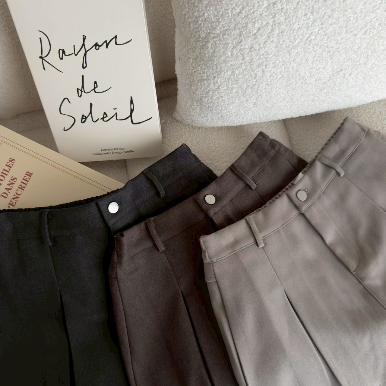 百摺毛呢料短裙 RAN65777