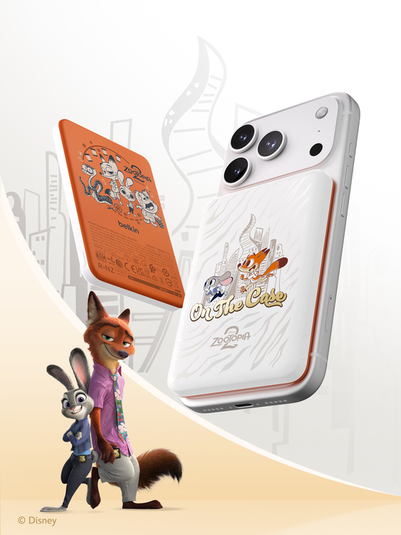 BoostCharge 纖薄磁吸行動電源 5K (優獸大都會2, 迪士尼系列)