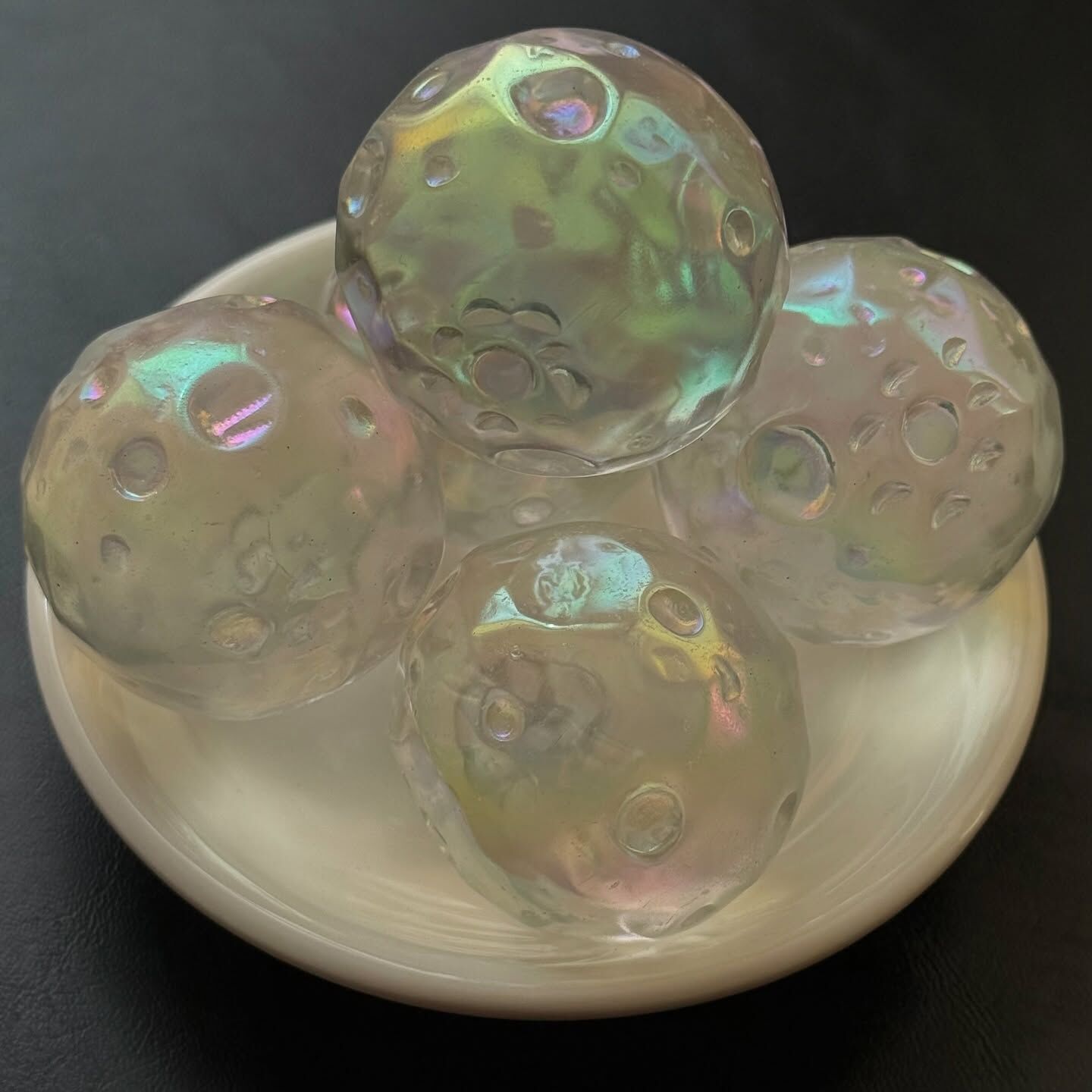 [原石] 白水晶 水光水晶 水晶球 表層鍍彩 隕石造型