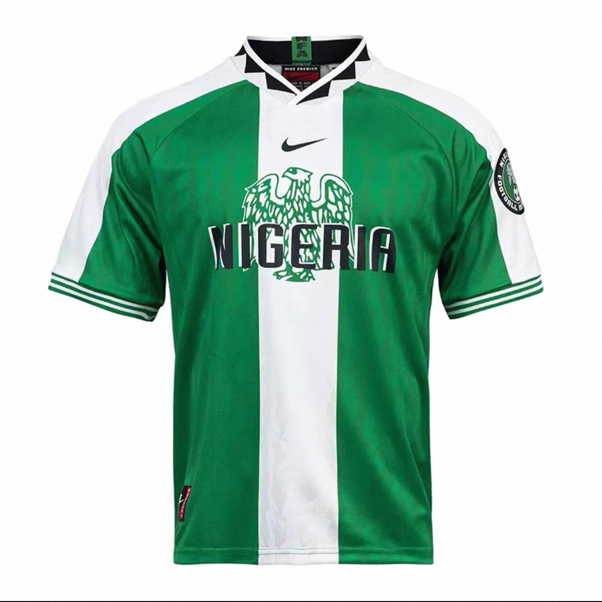 1996 Nigeria Retro Home Shirt with Nameset