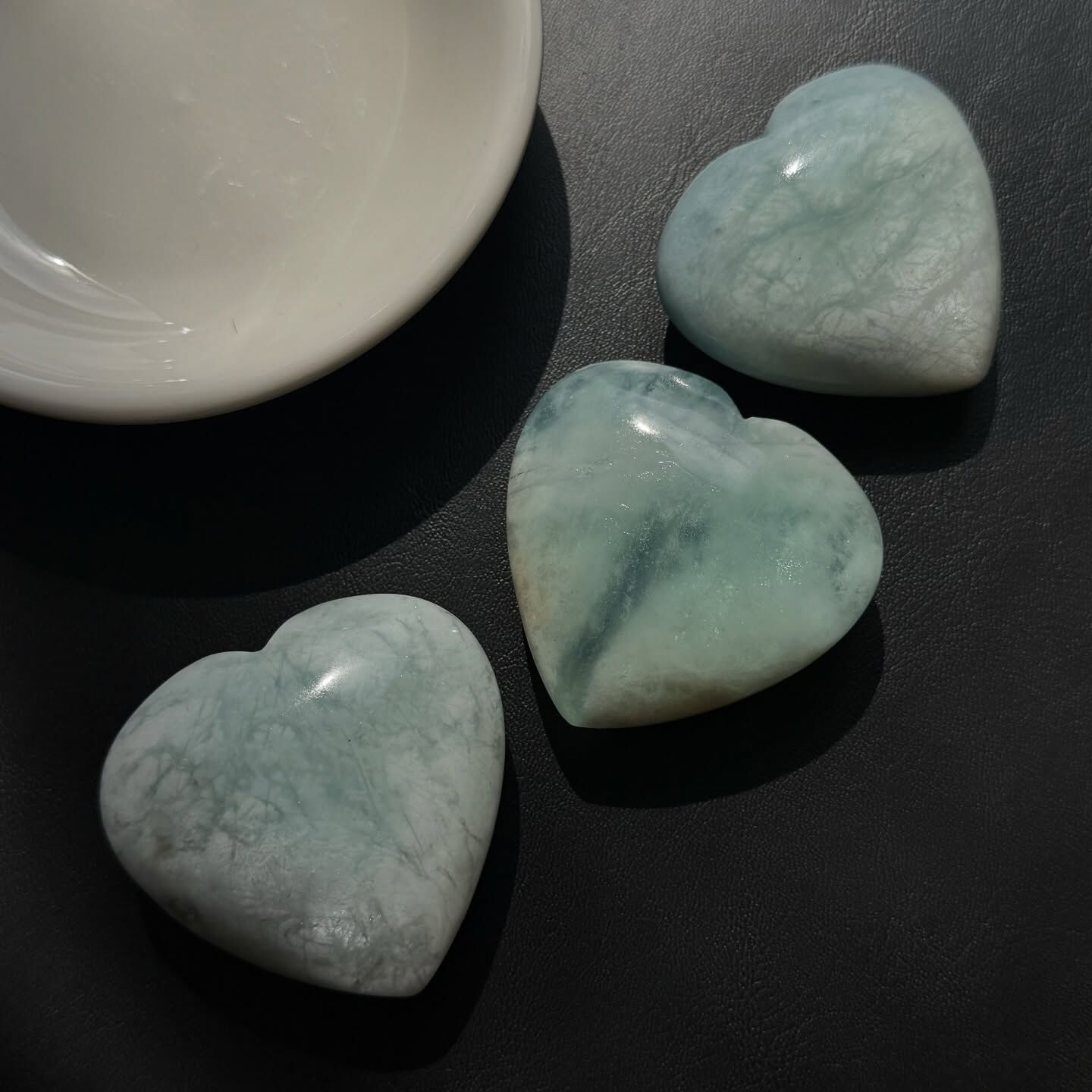 [原石] 海藍寶 愛心 水晶擺飾