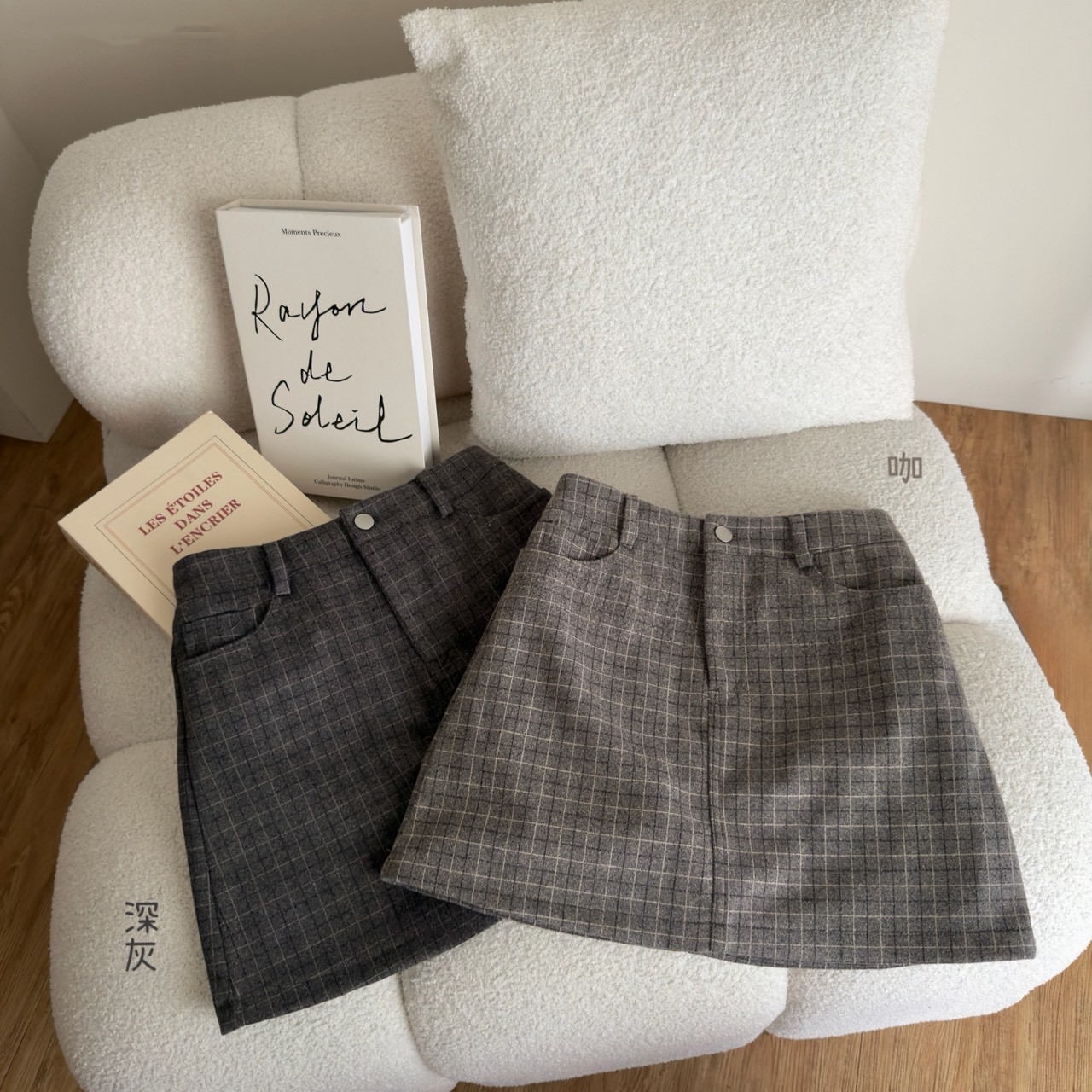 格子磨毛短裙 RAN61761