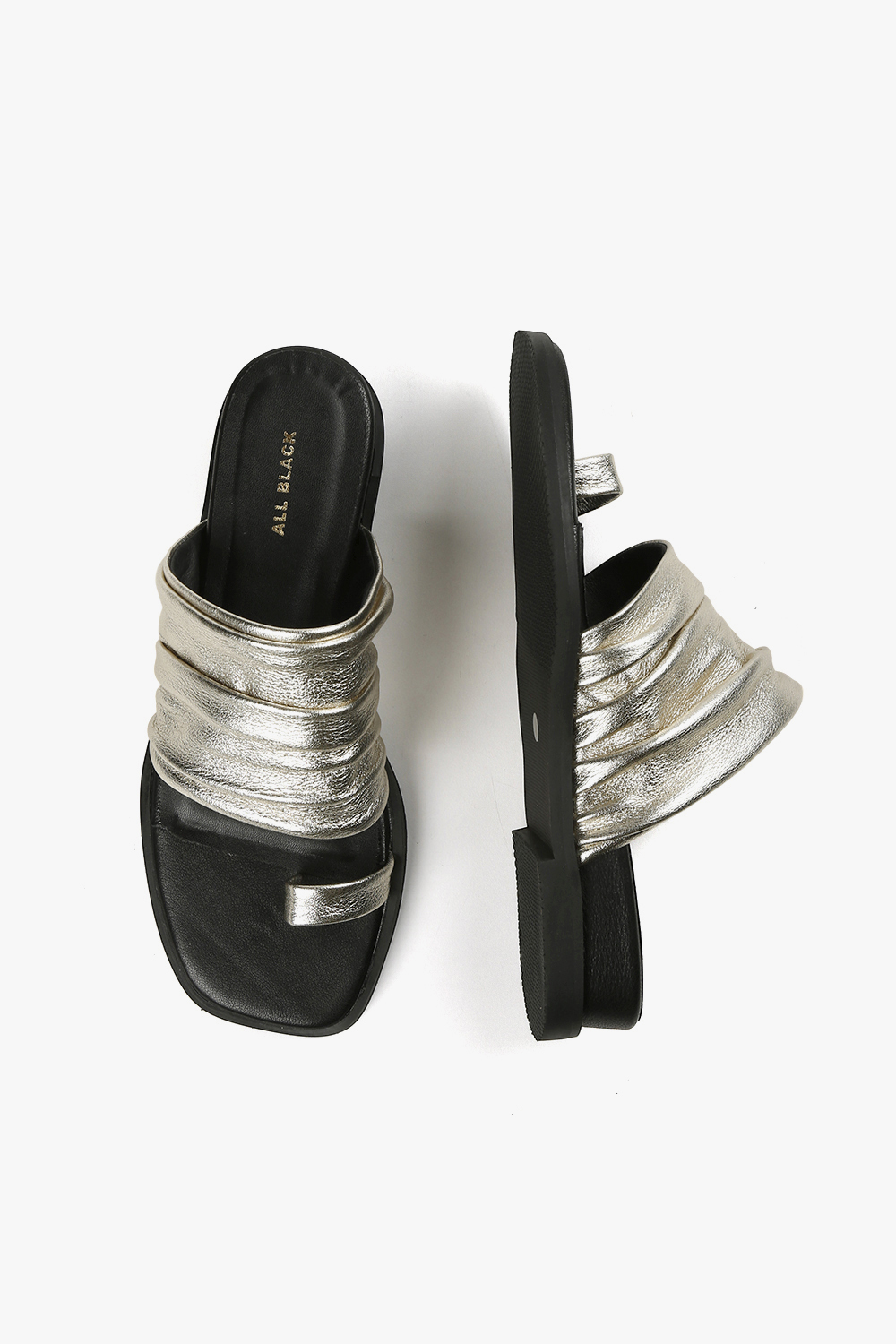 Gathered Slide 抓皺設計底台涼鞋