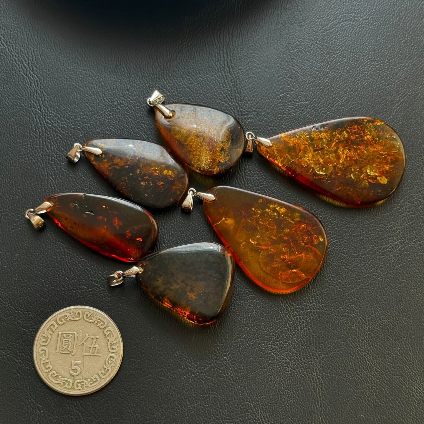 [原石] 琥珀 / 花珀 項鍊吊墜