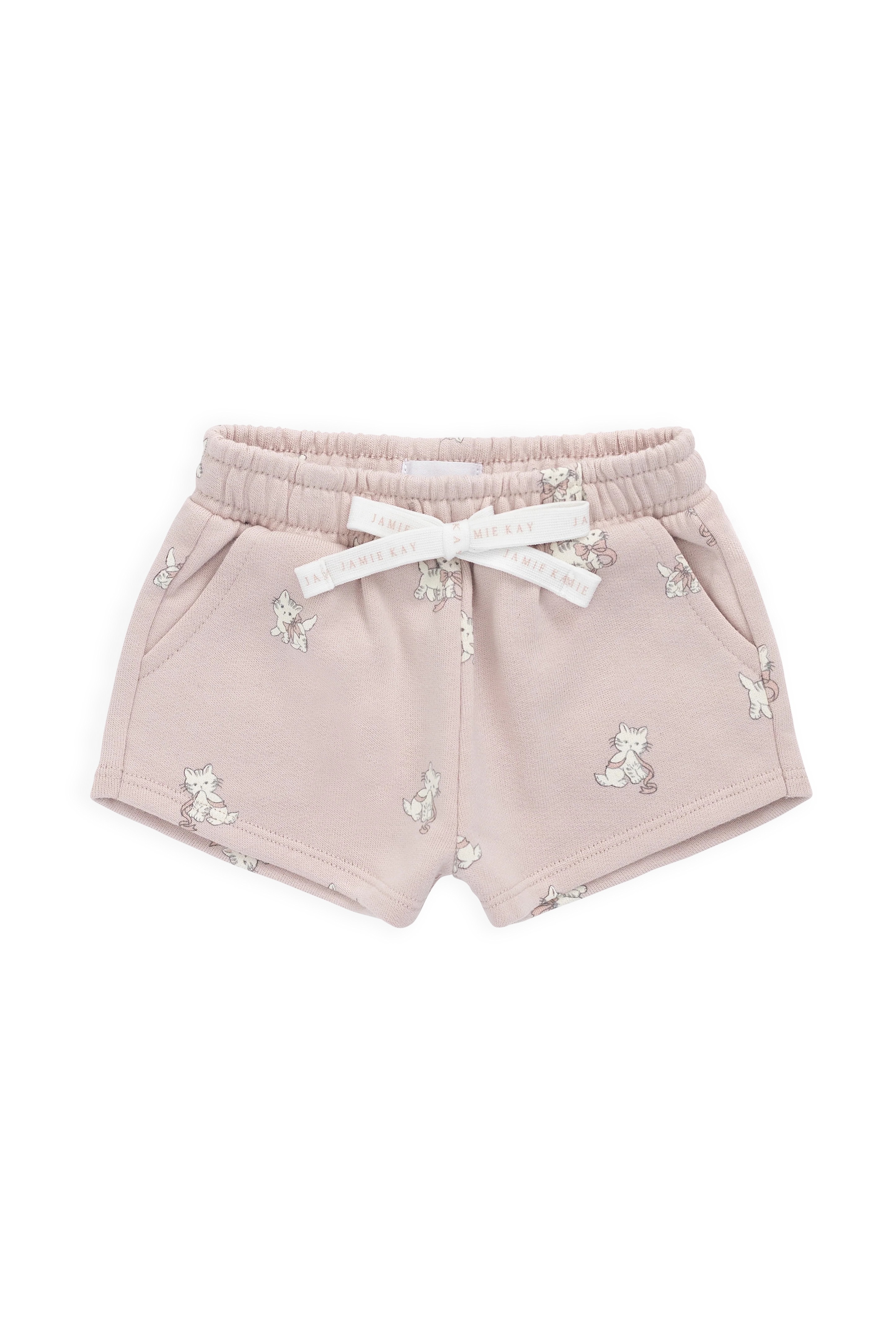 【預購】JAMIE KAY -Organic Cotton Etta Short（Bow Kitties Mauve）