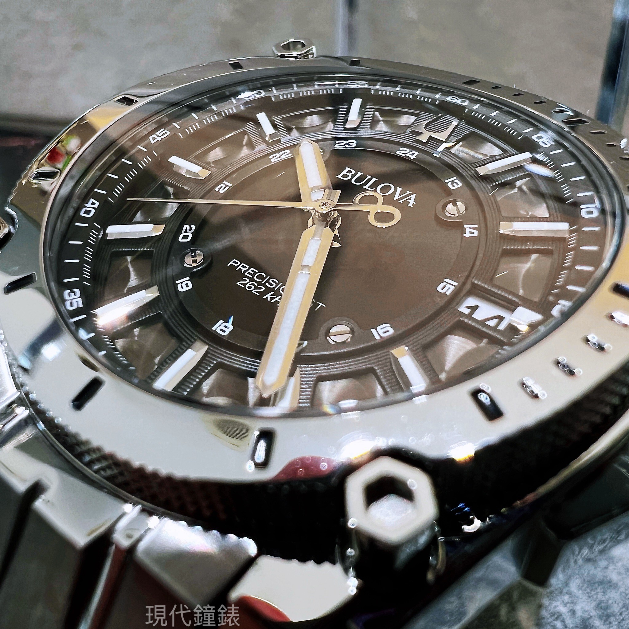 【BULOVA 寶路華】Precisionist系列 滑動式秒針腕錶96B417 40mm 現代鐘錶