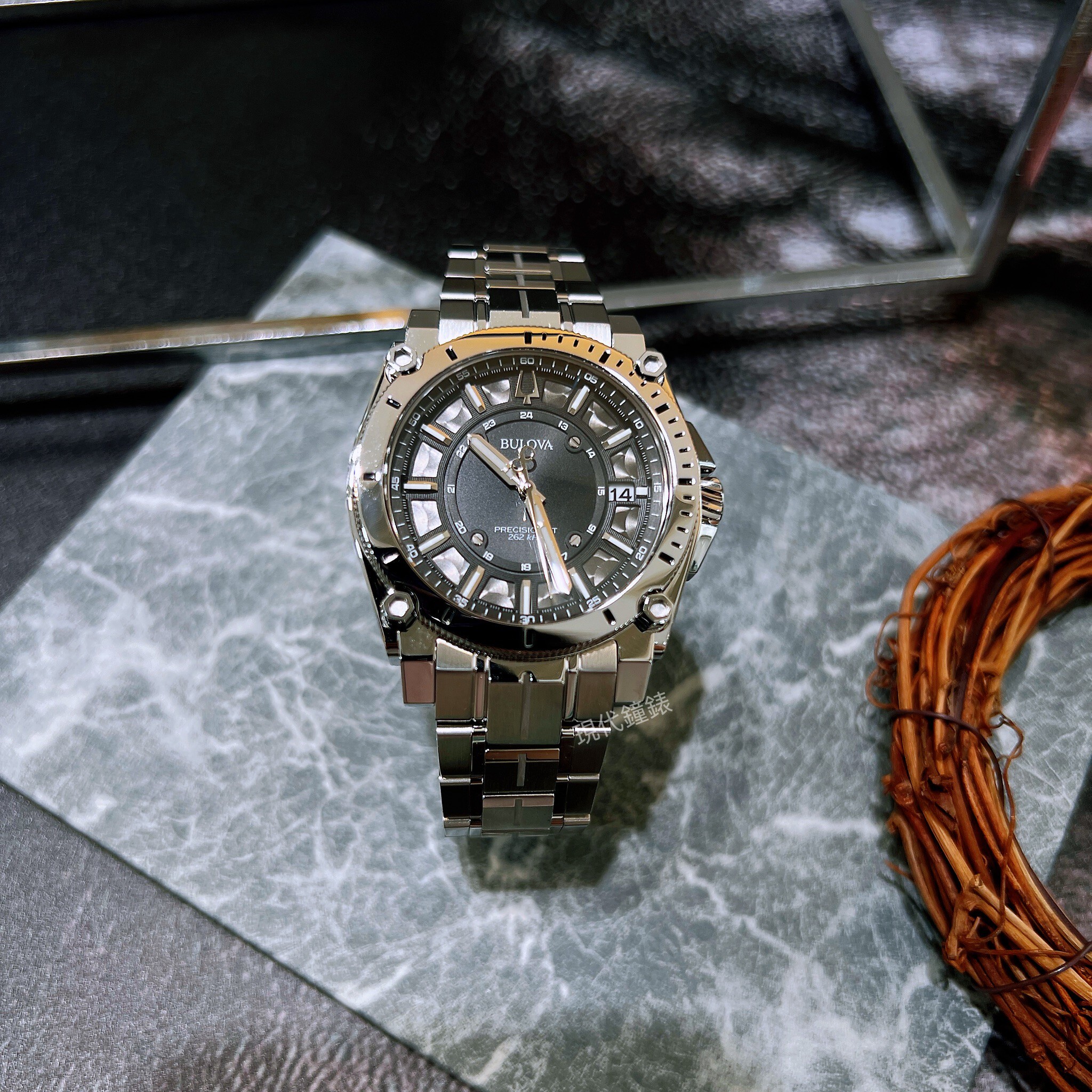 【BULOVA 寶路華】Precisionist系列 滑動式秒針腕錶96B417 40mm 現代鐘錶