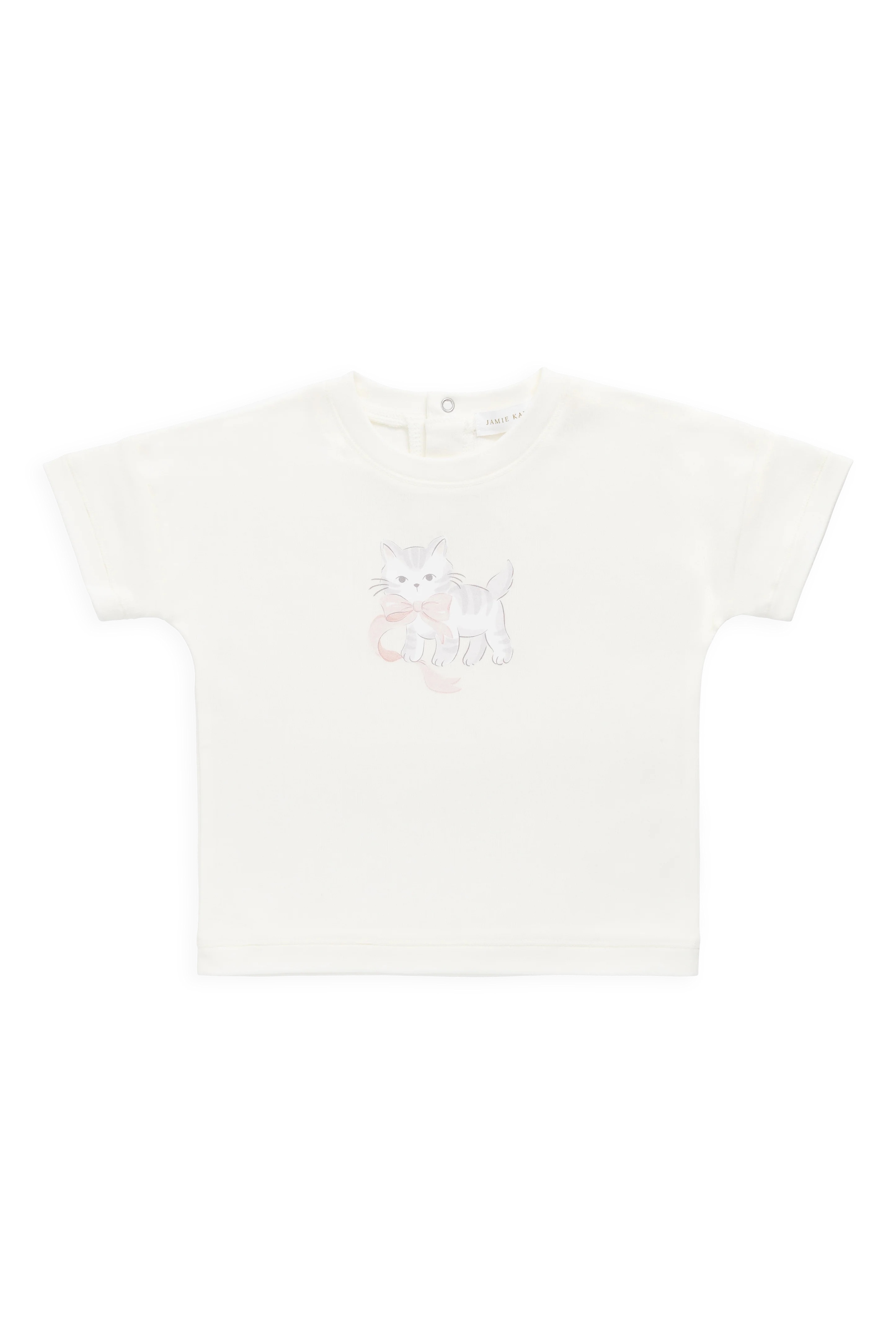【預購】JAMIE KAY -Pima Cotton Mimi Top（Parchment Bow Kitty）