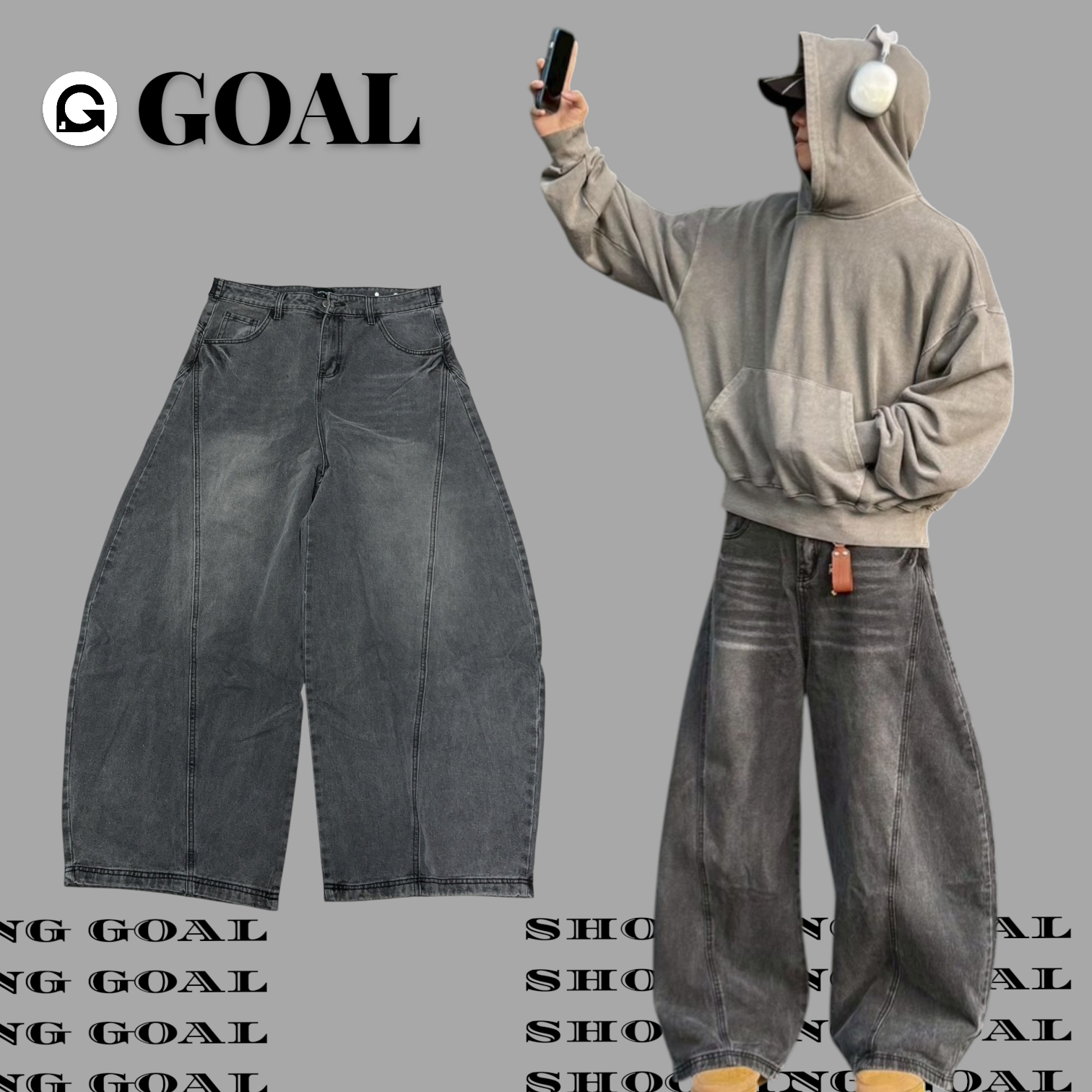 (GOAL) 韓國完美彎刀洗水牛仔褲 95899