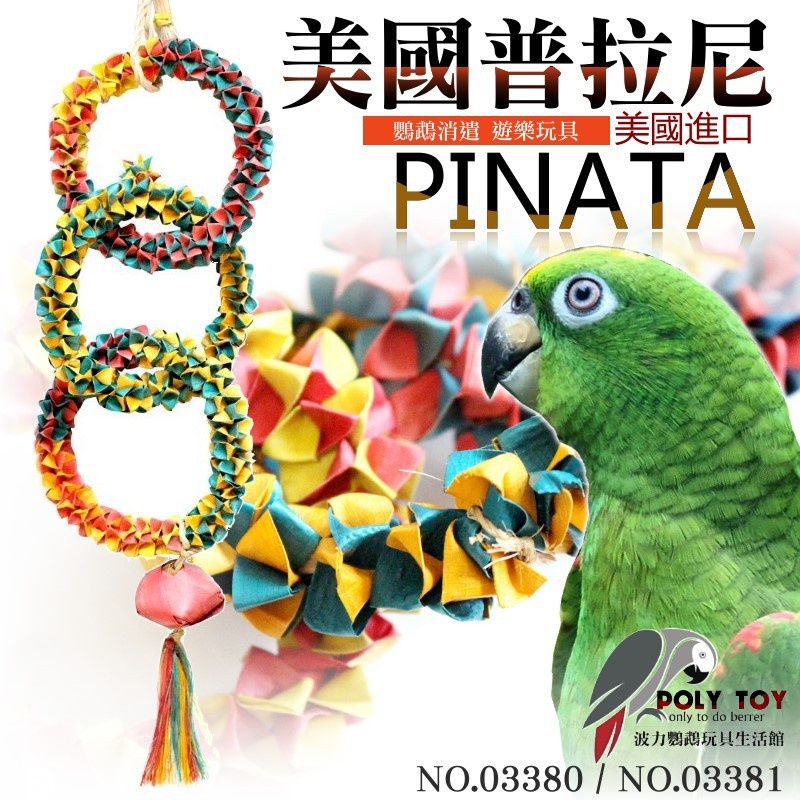 美國進口普拉尼鸚鵡玩具 搖擺花圈系列 鸚鵡消遣遊樂玩具 益智玩具 鸚鵡啃咬玩具 波力鸚鵡玩具生活館