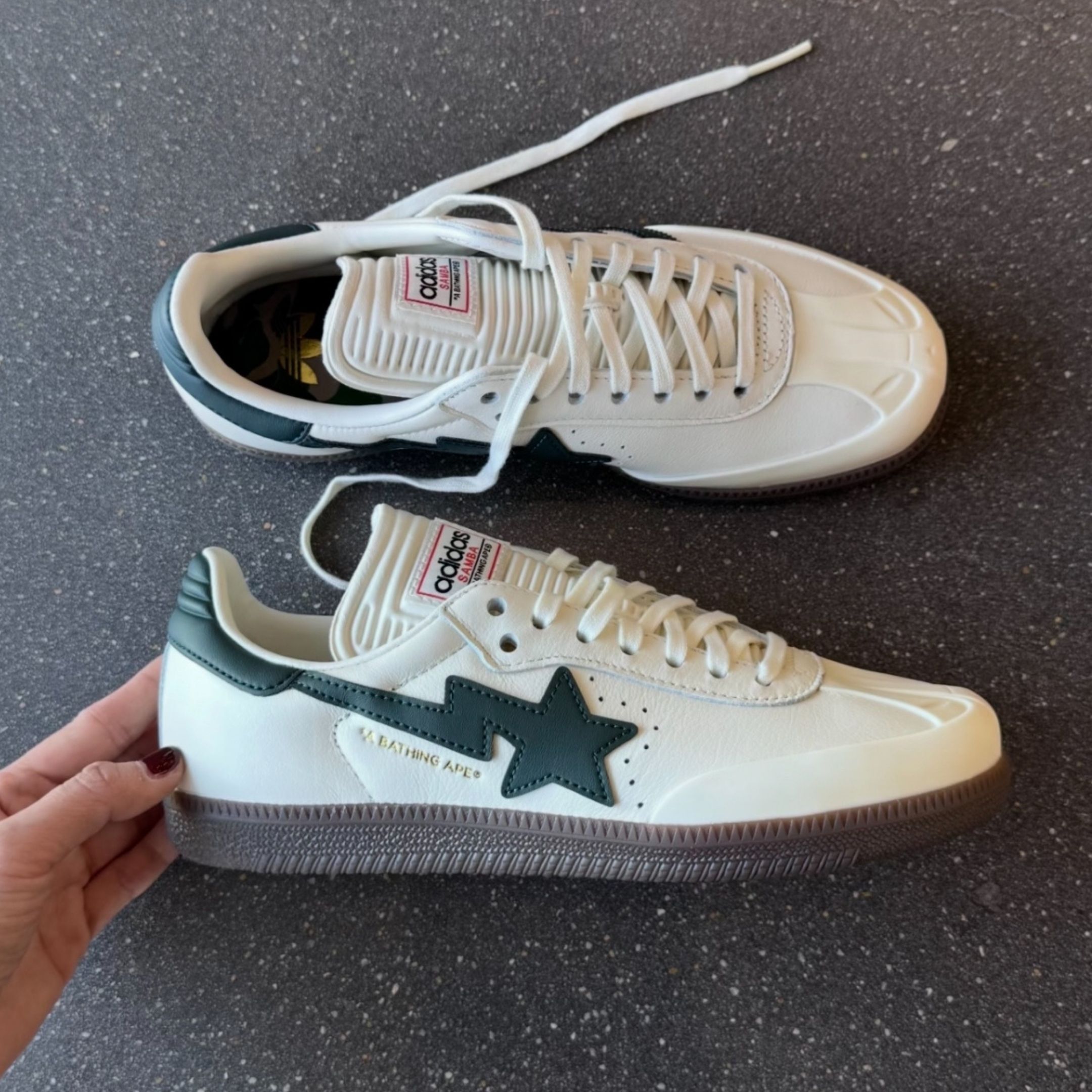 NICEDAY 代購 Bape x Adidas Samba STA 聯名 星星 奶油白 復古 焦糖 綠 KJ8852