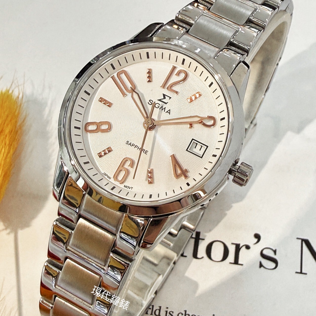 【SIGMA】簡約數字刻度腕錶 88023B-7 32mm  現代鐘錶