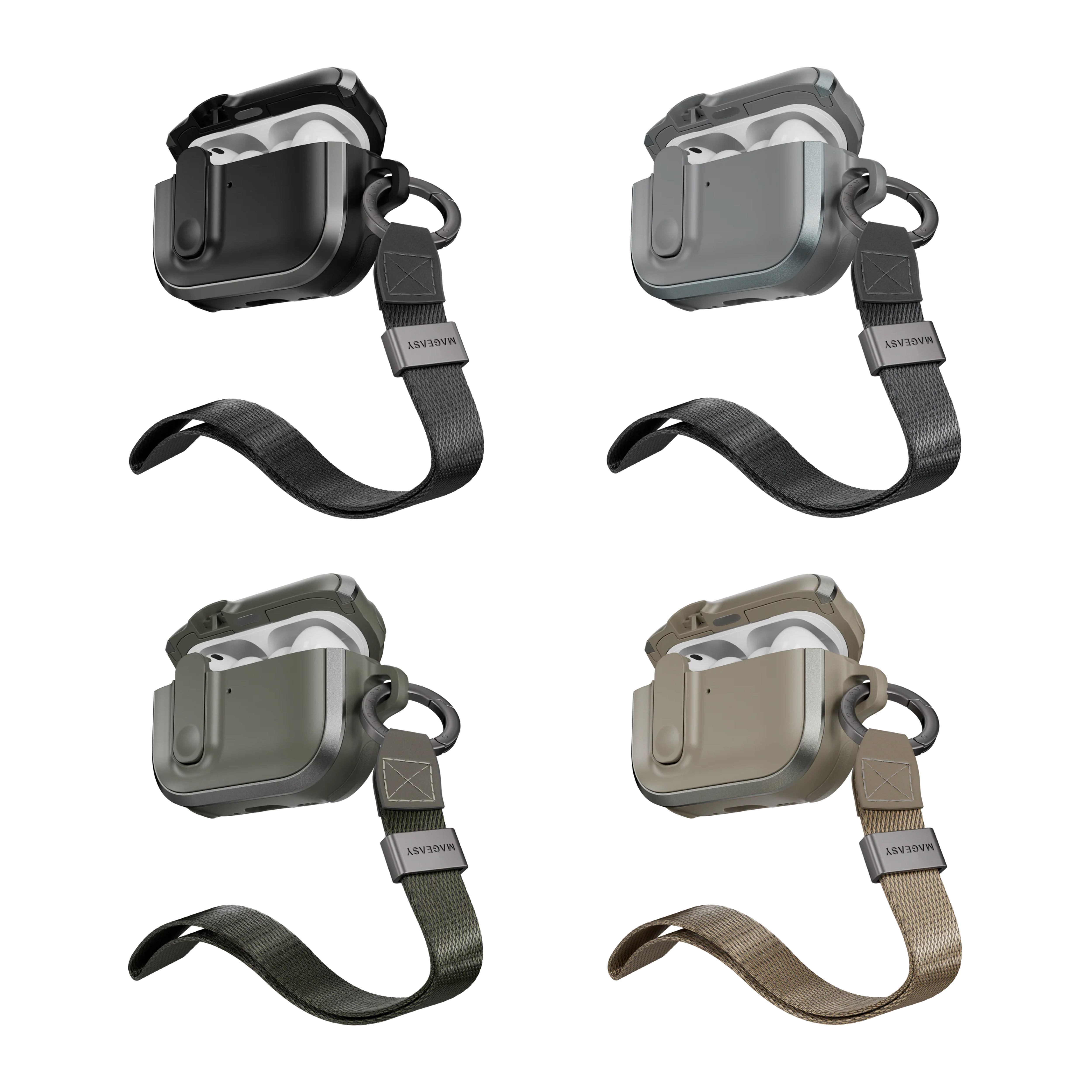 MagEasy AirPods Pro 3 Odyssey 防撞自動鎖定保護殼附手腕帶