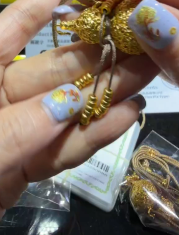 260211 - G7 真金電鍍鏤空寸寸金大葫蘆繩鏈（一物一證書）