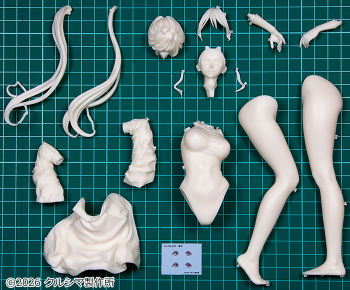 「ACG.GO」「預購」日版 Kurushima original やすみちゃんシリーズ No.254 蓮玖(れんきゅう)さん -新体操部の練習が始まります- 成形色アイボリー