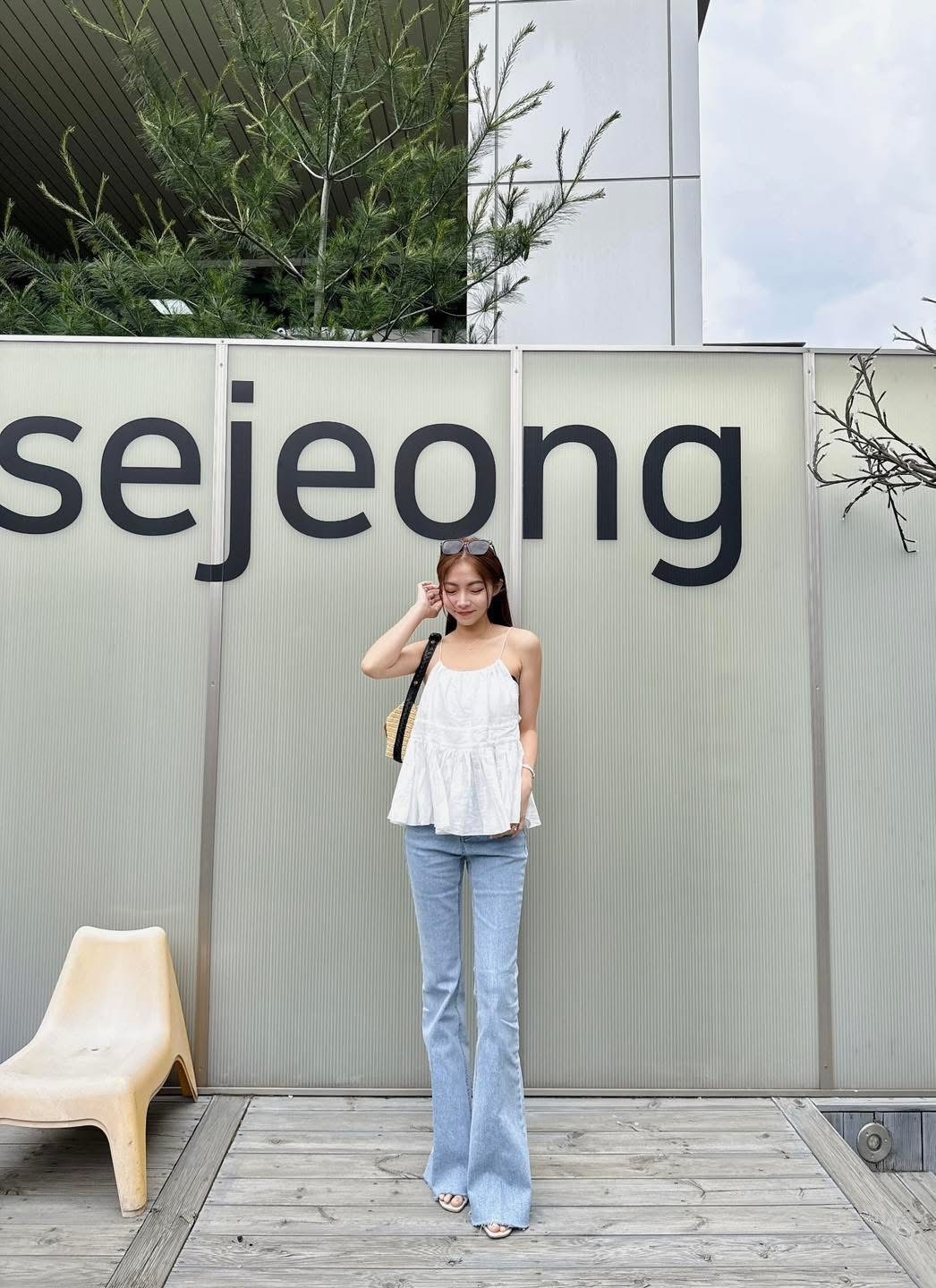 奈奈大推！仙氣小姊姊超長腿雙釦高腰喇叭褲(S/M)