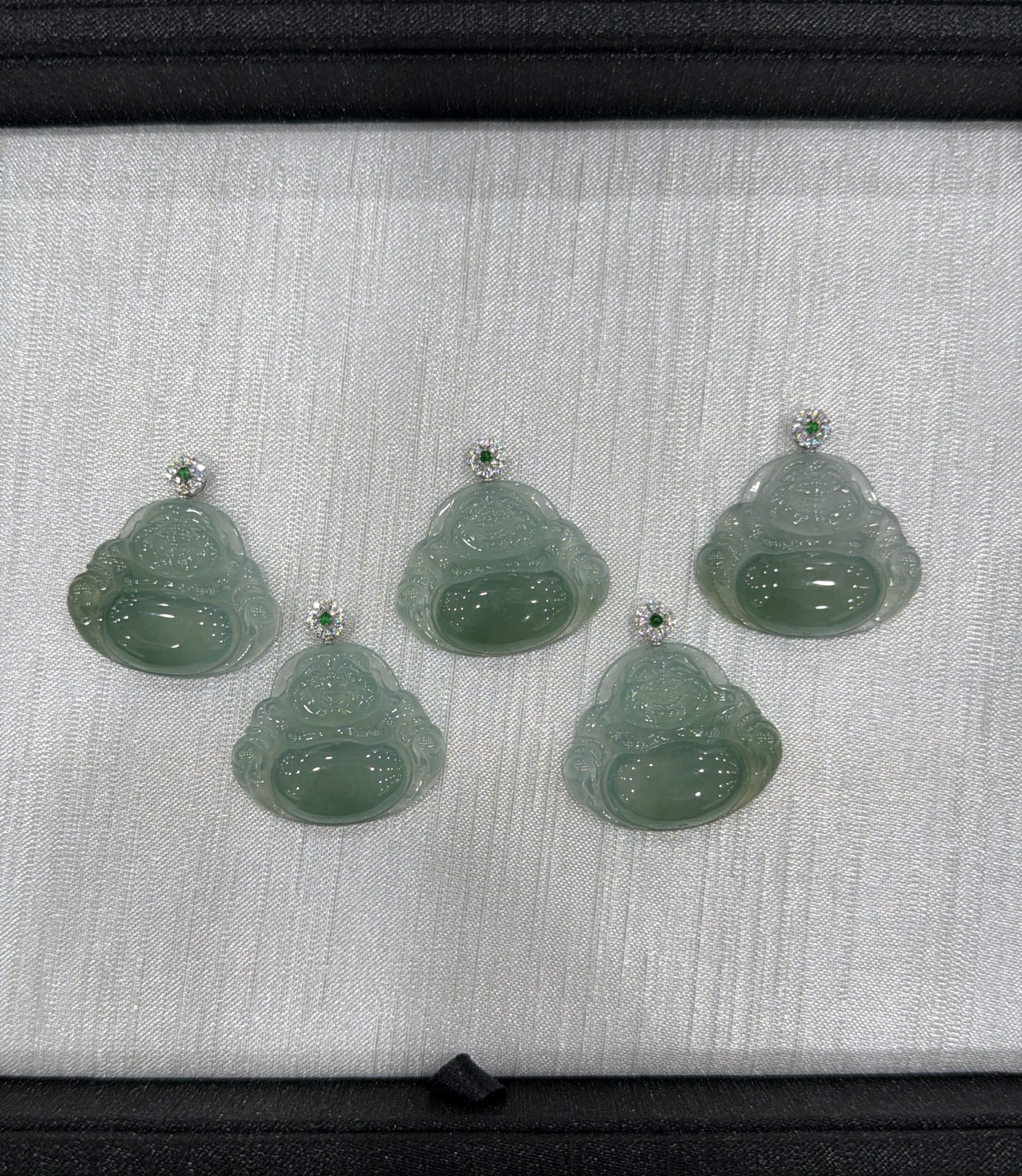 PV51 18k高冰天空藍帶芙蓉綠佛公 **連證書