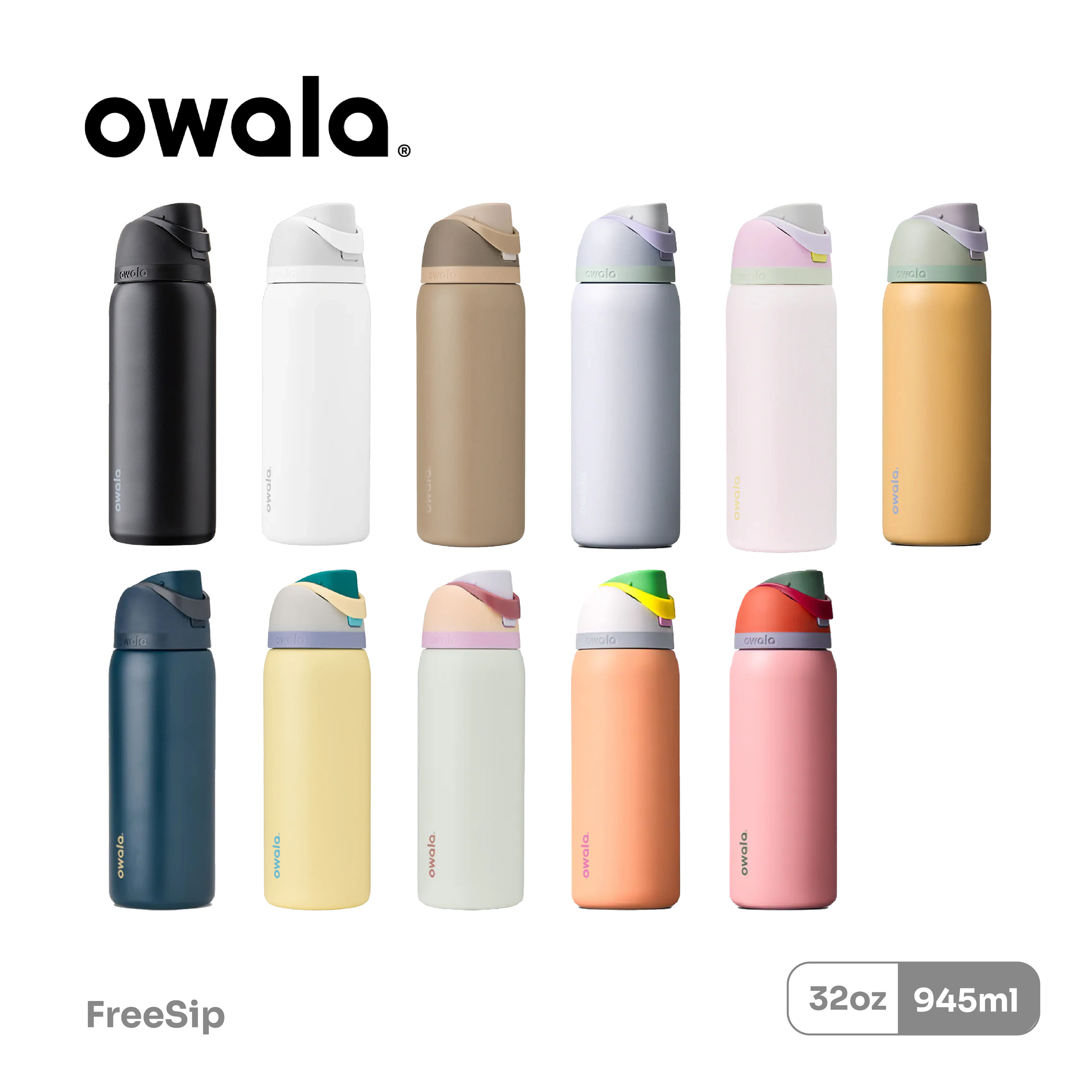 Owala® FreeSip 945ml / 32oz 不鏽鋼吸管保溫瓶