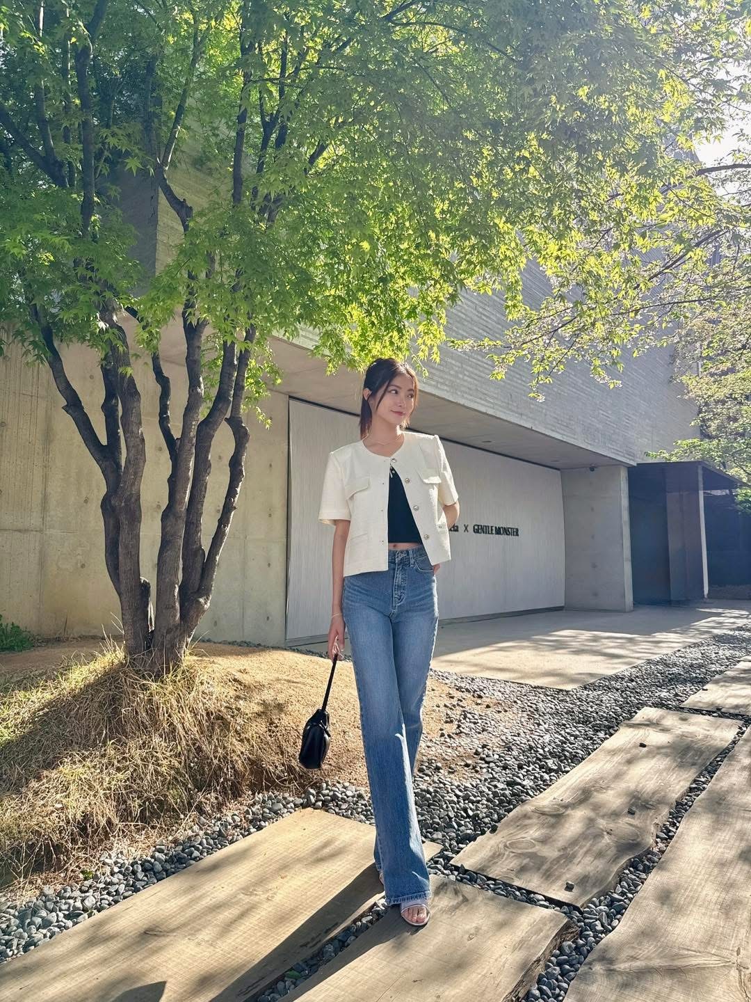 奈奈推薦！超神命定款微喇叭直筒長腿牛仔褲 (S)