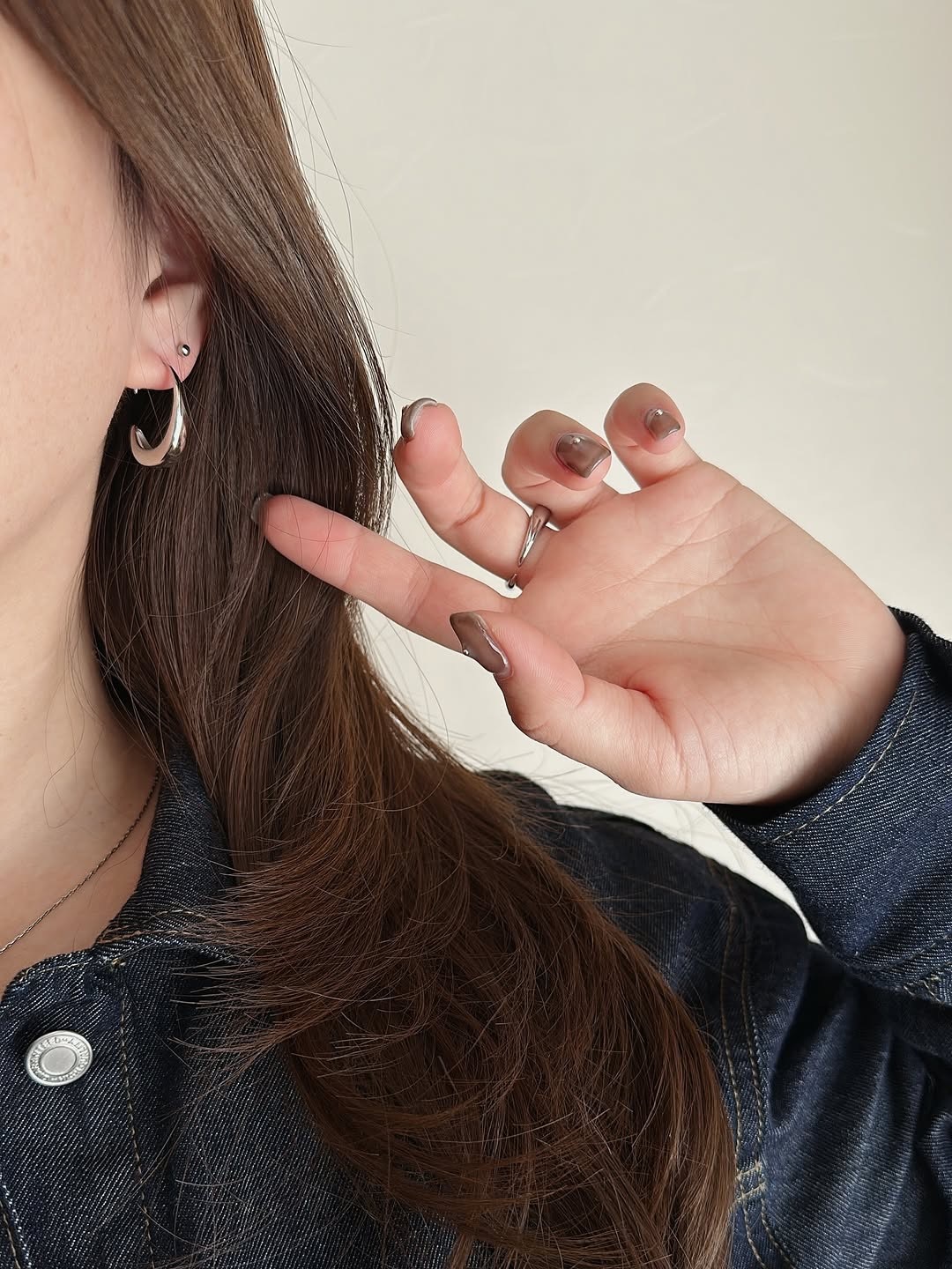 S925 drop hook pierce