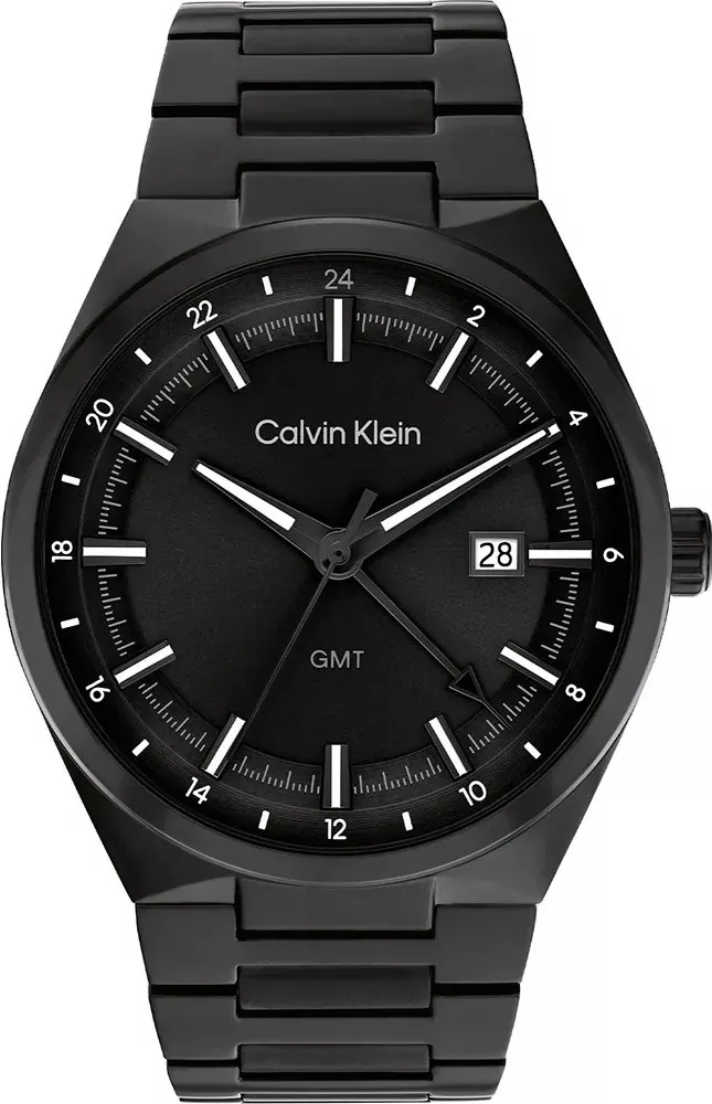 萬年鐘錶 - Calvin Klein   CK   質感經典全黑簡約面盤不鏽鋼男錶 CK25200490  錶徑44MM