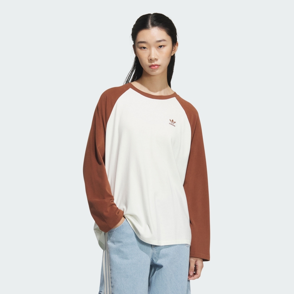 Adidas Original Adicolor 長袖上衣 白棕