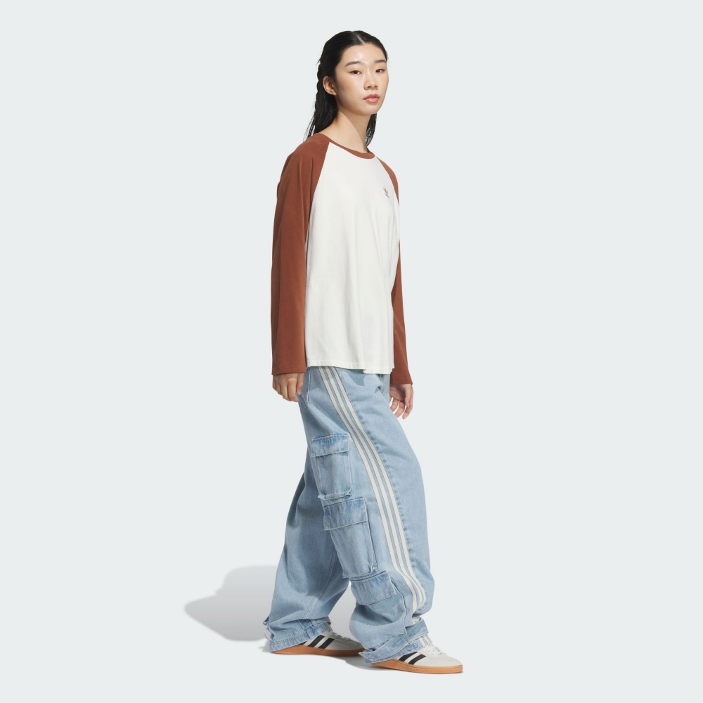 Adidas Original Adicolor 長袖上衣 白棕