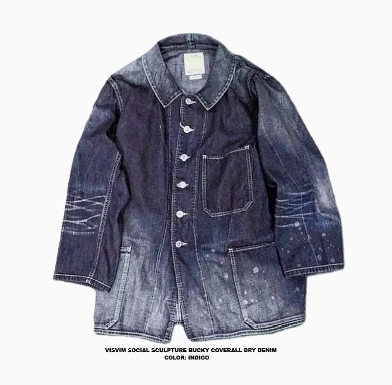 VISVIM SOCIAL SCULPTURE BUCKY COVERALL DRY DENIM - SIZE 3 PRE ORDER ITEM (預訂中)