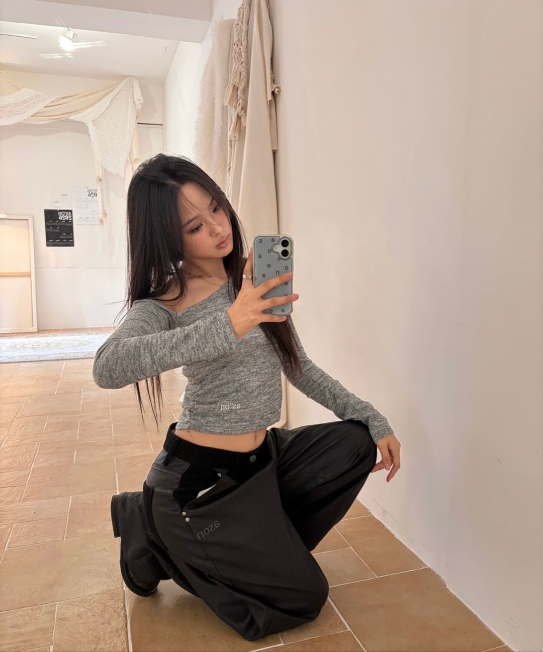 ASON MUSE 斜肩 單肩 長袖 上衣 AS_P0000CSO